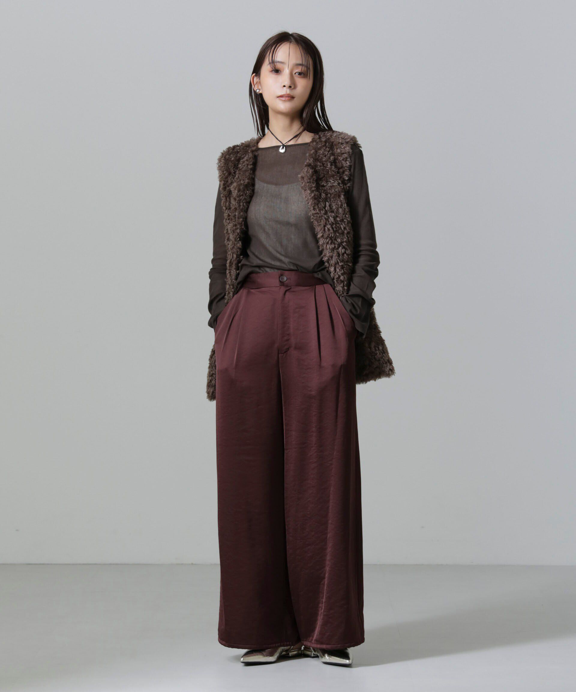 nano･universe「カーリーファーミドルベスト」|テーラードジャケット|