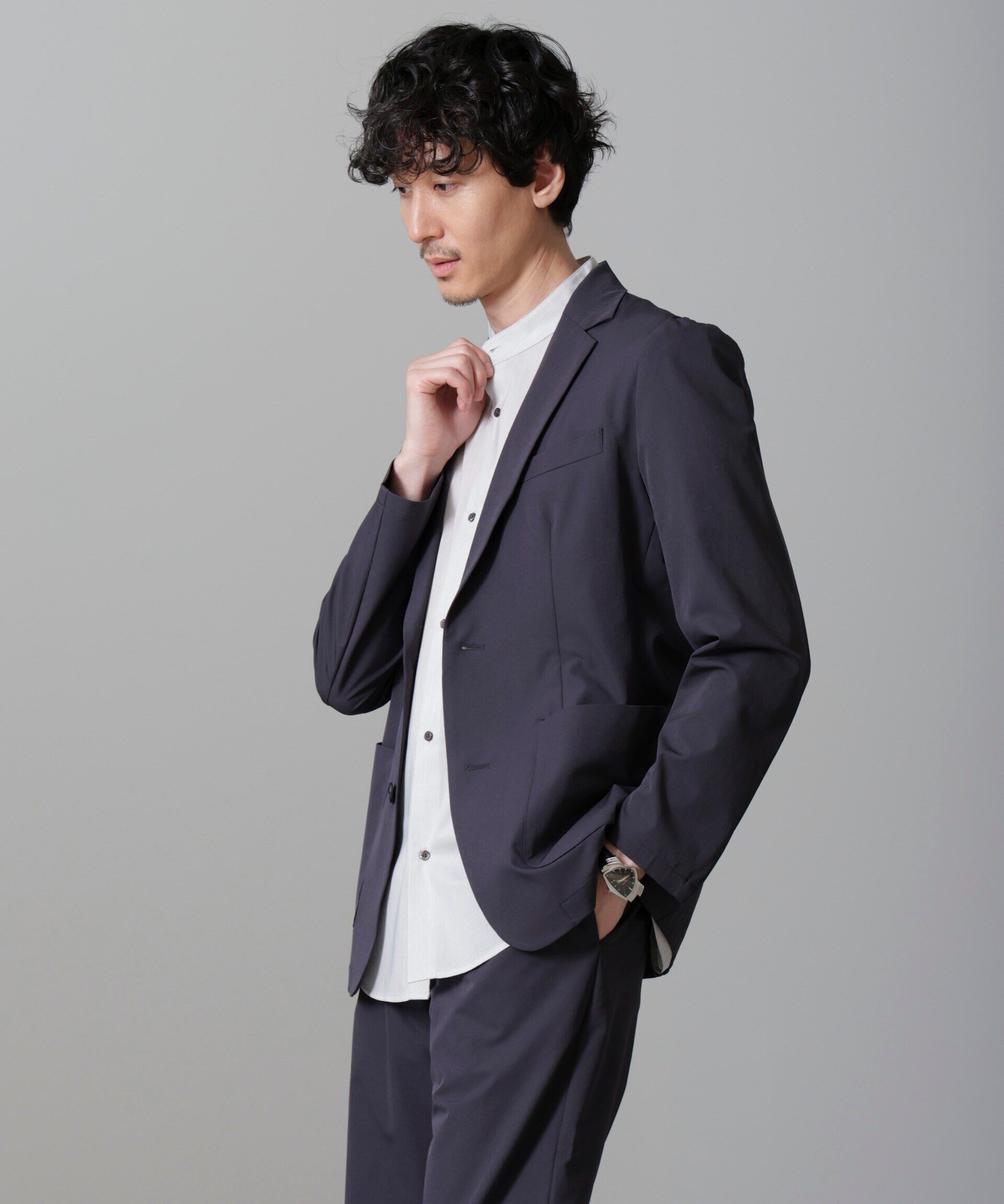 nano･universe「WEB限定/アクティブ4WAYストレッチドライ セットアップ」|スーツ|