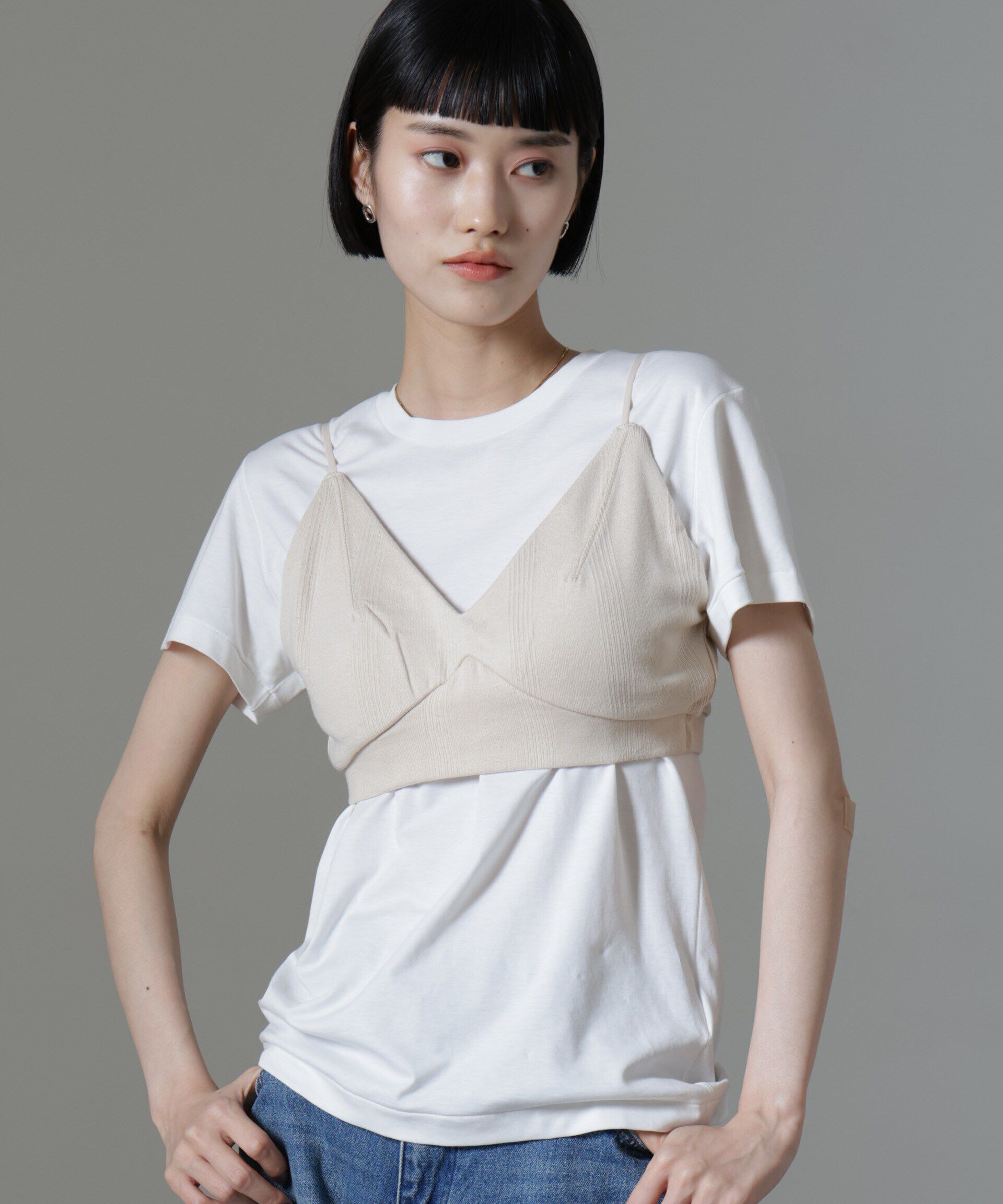 nano･universe「Robert P. Miller/CR Prib Btop」|Tシャツ・カットソー|ベージュ