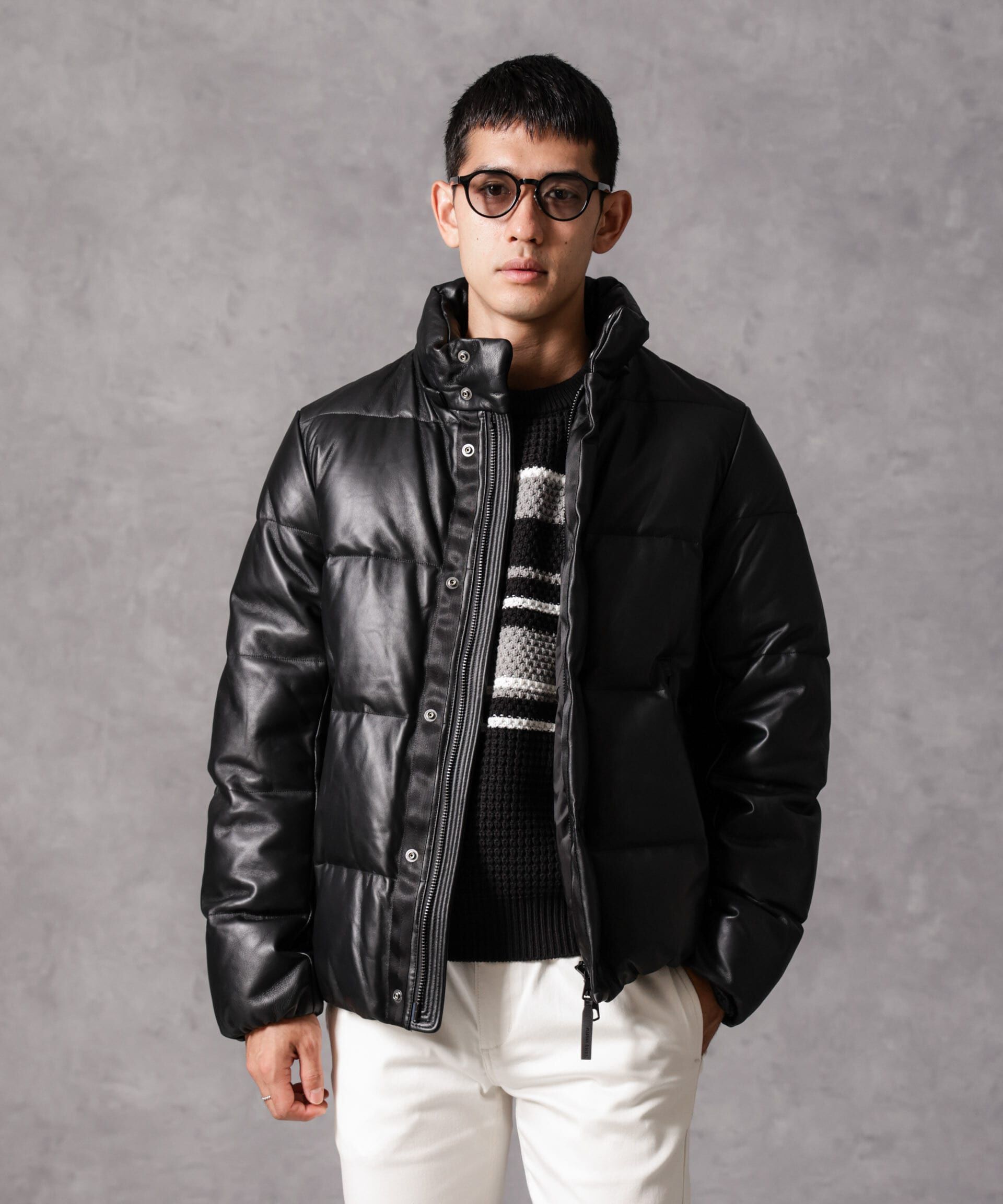 nano･universe「「西川ダウン(R)」ラムレザーG2ダウン」|ダウン|