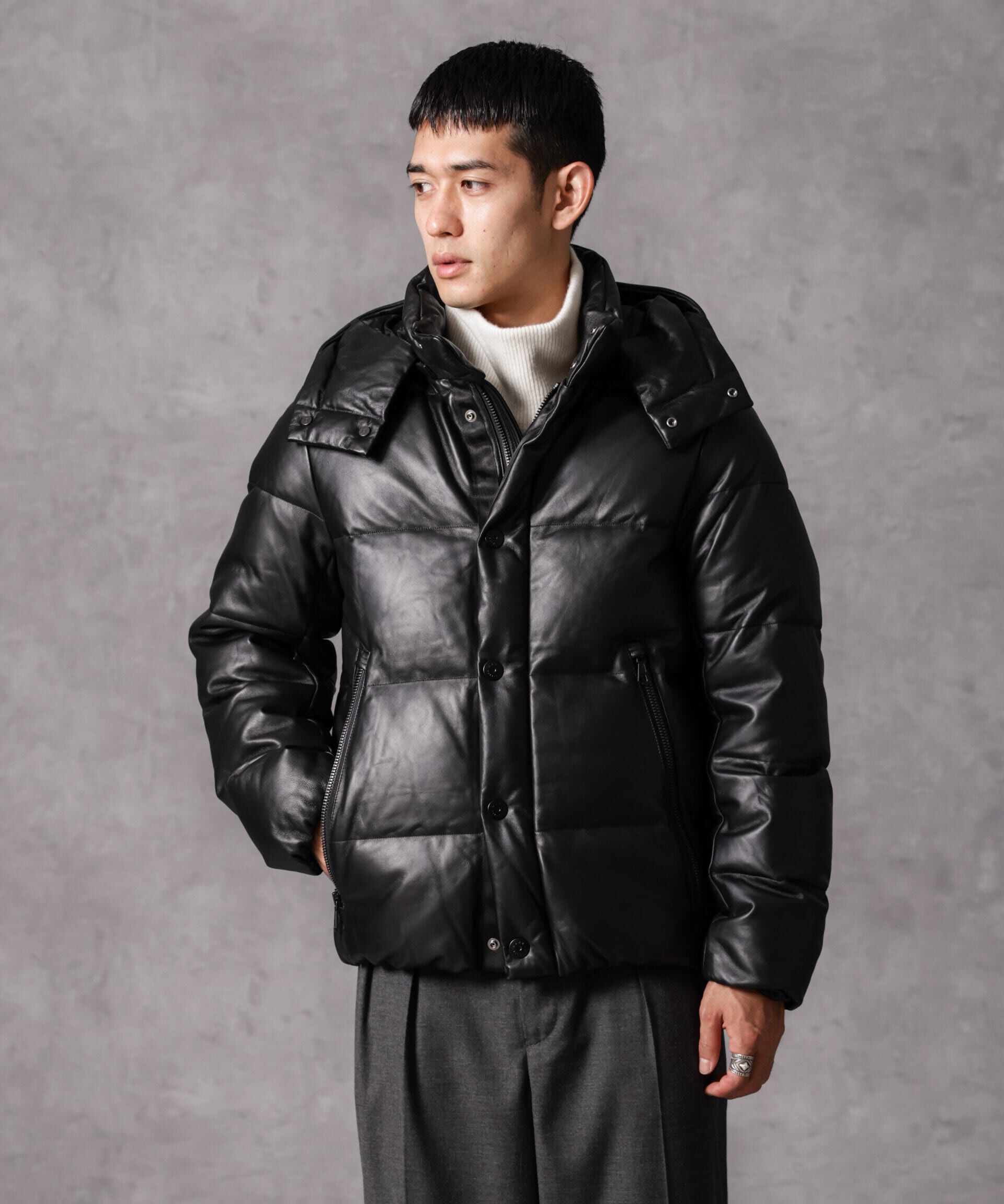 nano･universe「「西川ダウン(R)」ラムレザーG2ダウン」|ダウン|