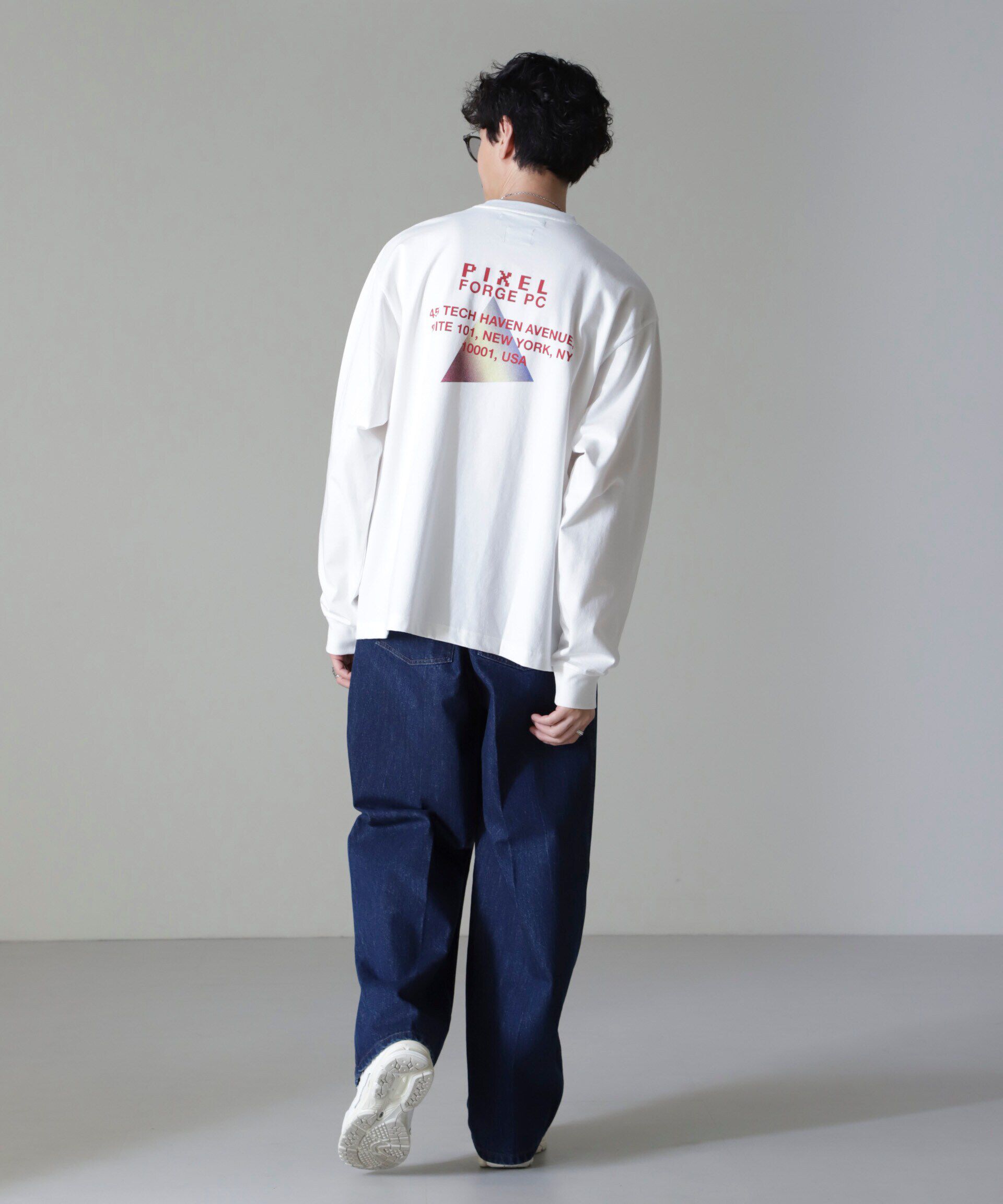 nano･universe「「MOFFISIE2.0」オリジナルプリントTシャツ長袖」|Tシャツ・カットソー|