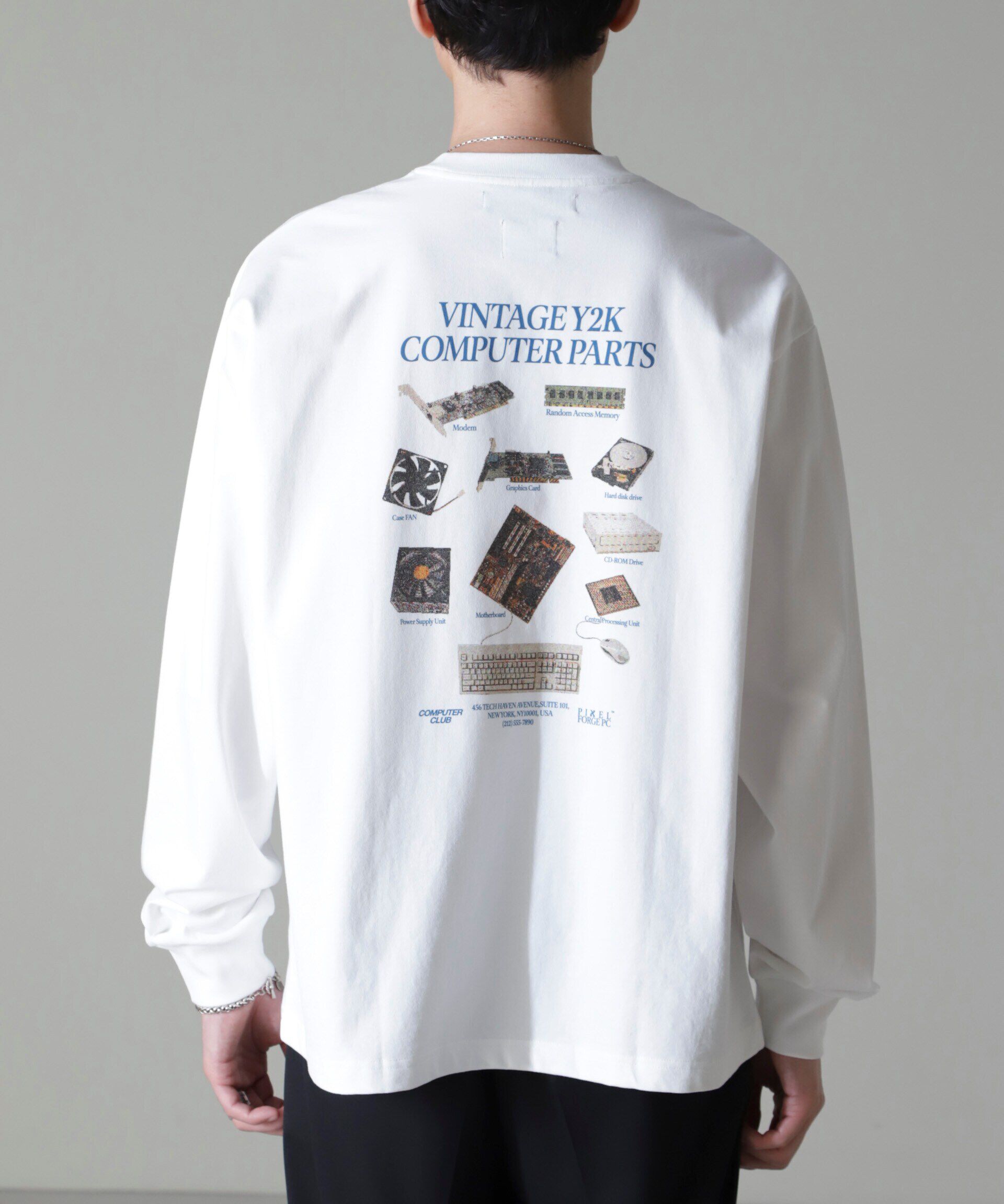 nano･universe「「MOFFISIE2.0」オリジナルプリントTシャツ長袖」|Tシャツ・カットソー|