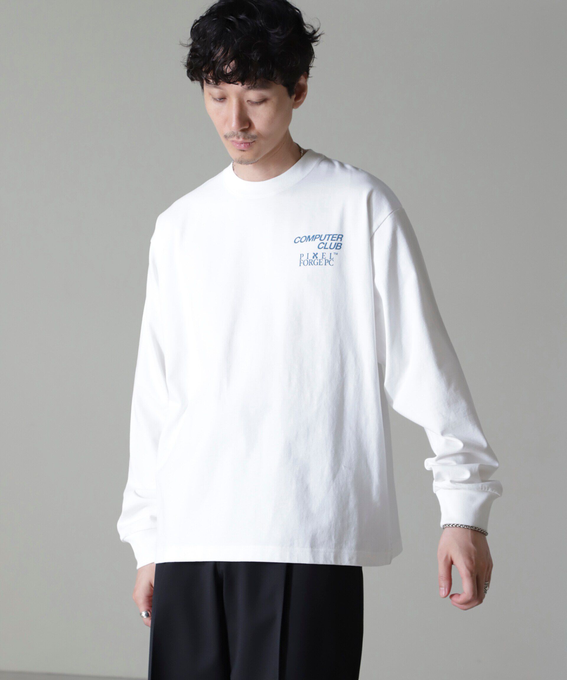 nano･universe「「MOFFISIE2.0」オリジナルプリントTシャツ長袖」|Tシャツ・カットソー|