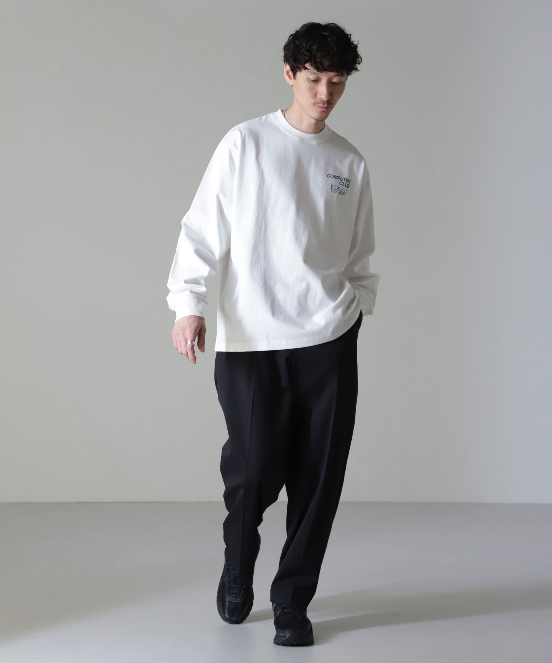 nano･universe「「MOFFISIE2.0」オリジナルプリントTシャツ長袖」|Tシャツ・カットソー|