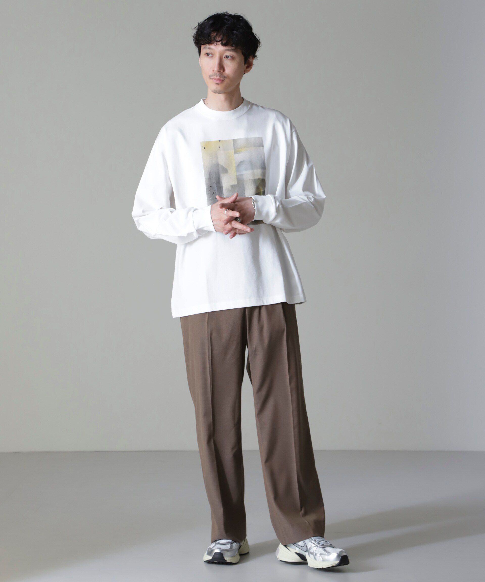 nano･universe「「MOFFISIE2.0」オリジナルプリントTシャツ長袖」|Tシャツ・カットソー|パターン32