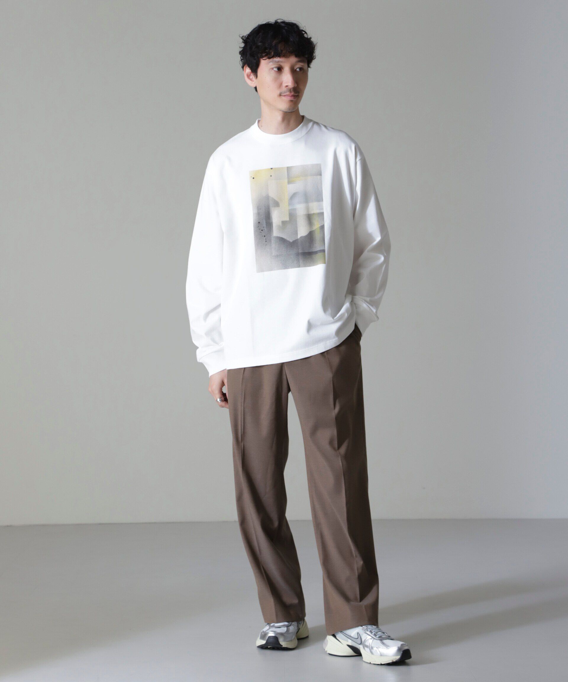 nano･universe「「MOFFISIE2.0」オリジナルプリントTシャツ長袖」|Tシャツ・カットソー|