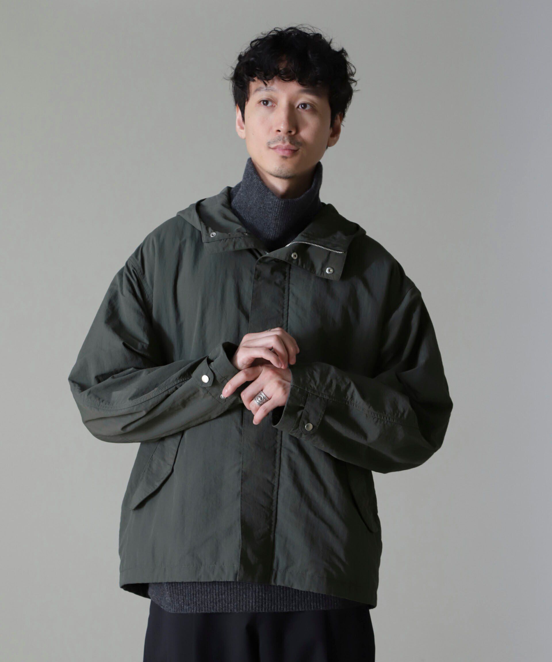 nano･universe「水溶性ボンディング撥水ショートモッズコート(セットアップ可)」|ブルゾン・スタジャン|