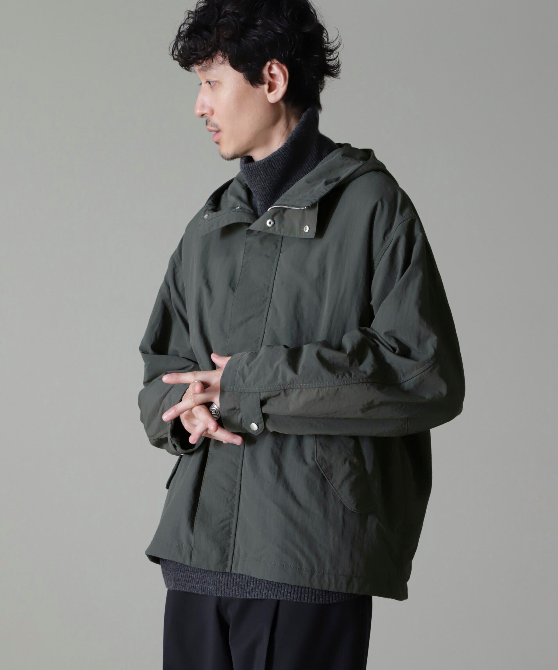 nano･universe「水溶性ボンディング撥水ショートモッズコート(セットアップ可)」|ブルゾン・スタジャン|