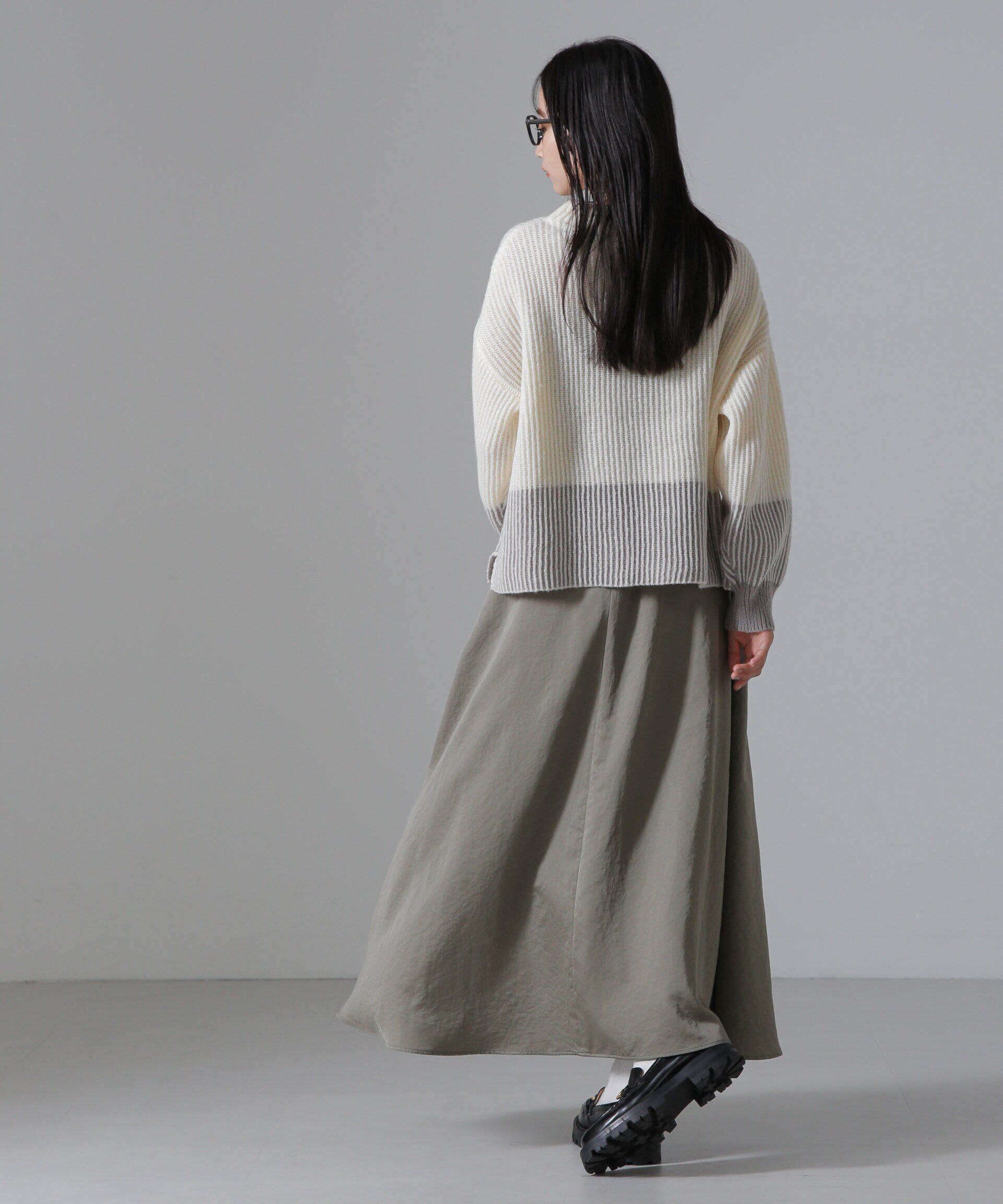 nano･universe「ヴィンテージサテンフレアロングスカート(セットアップ可)」|スカート|