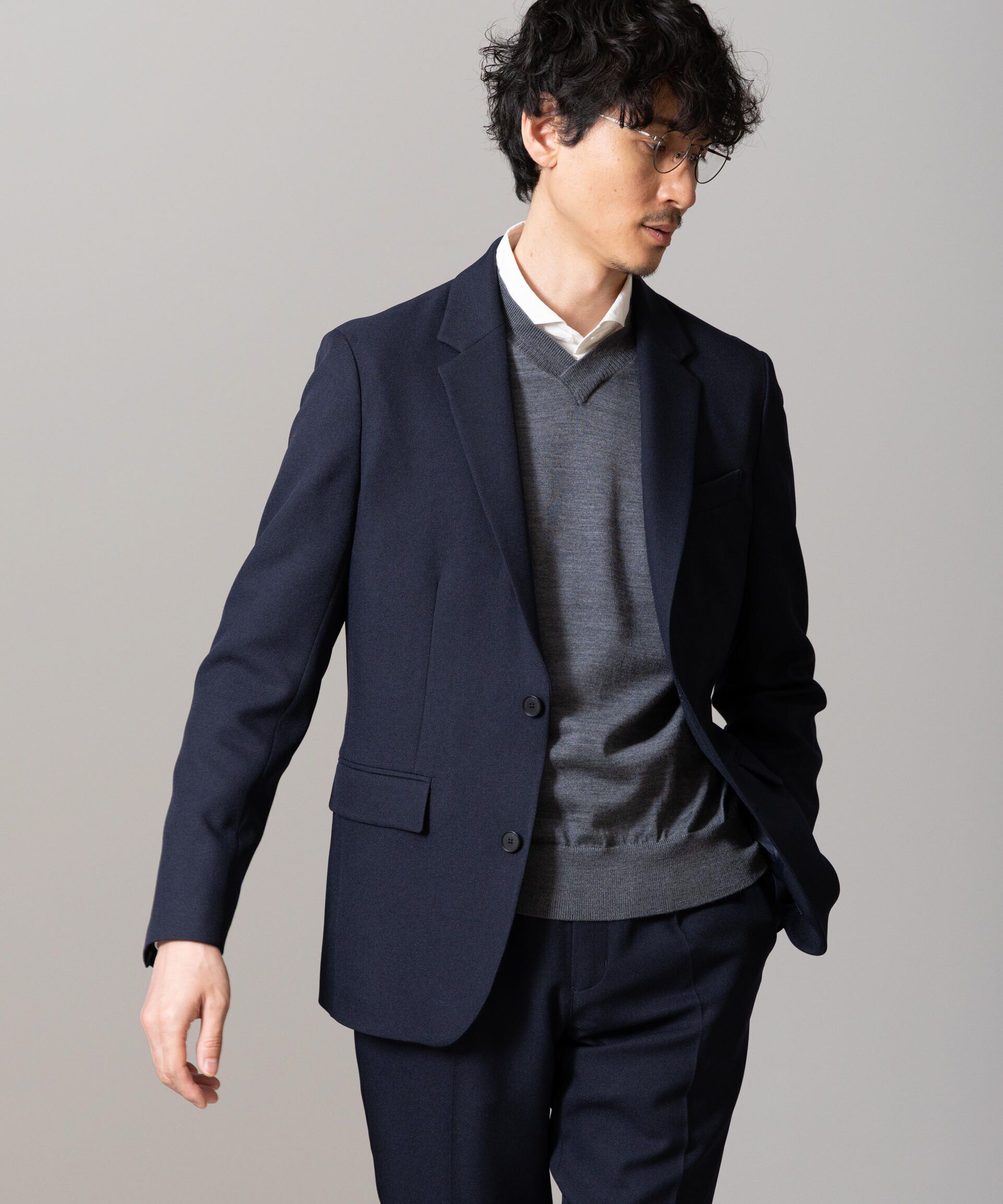 nano･universe「「Damerino」LANATEC(R)メランジツイルストレッチセットアップ」|スーツ|