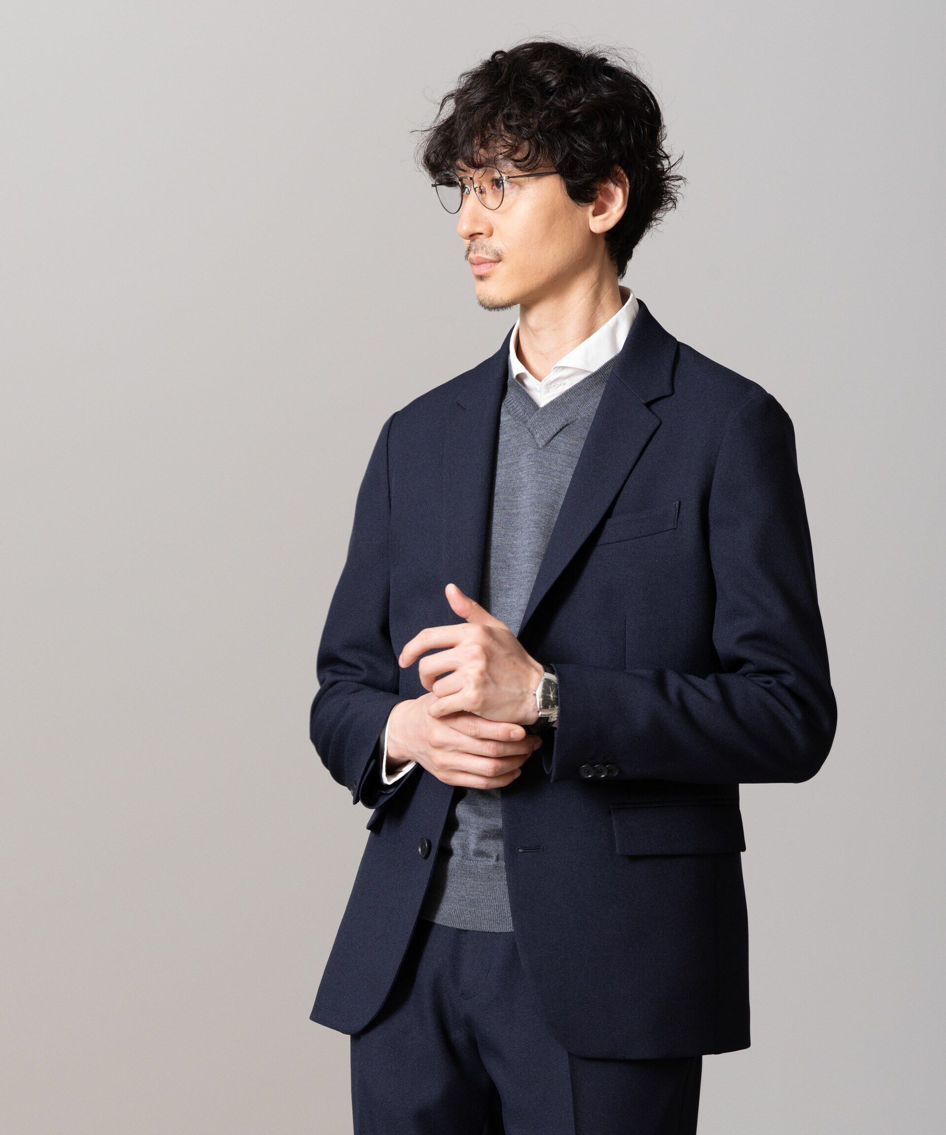 nano･universe「「Damerino」LANATEC(R)メランジツイルストレッチセットアップ」|スーツ|