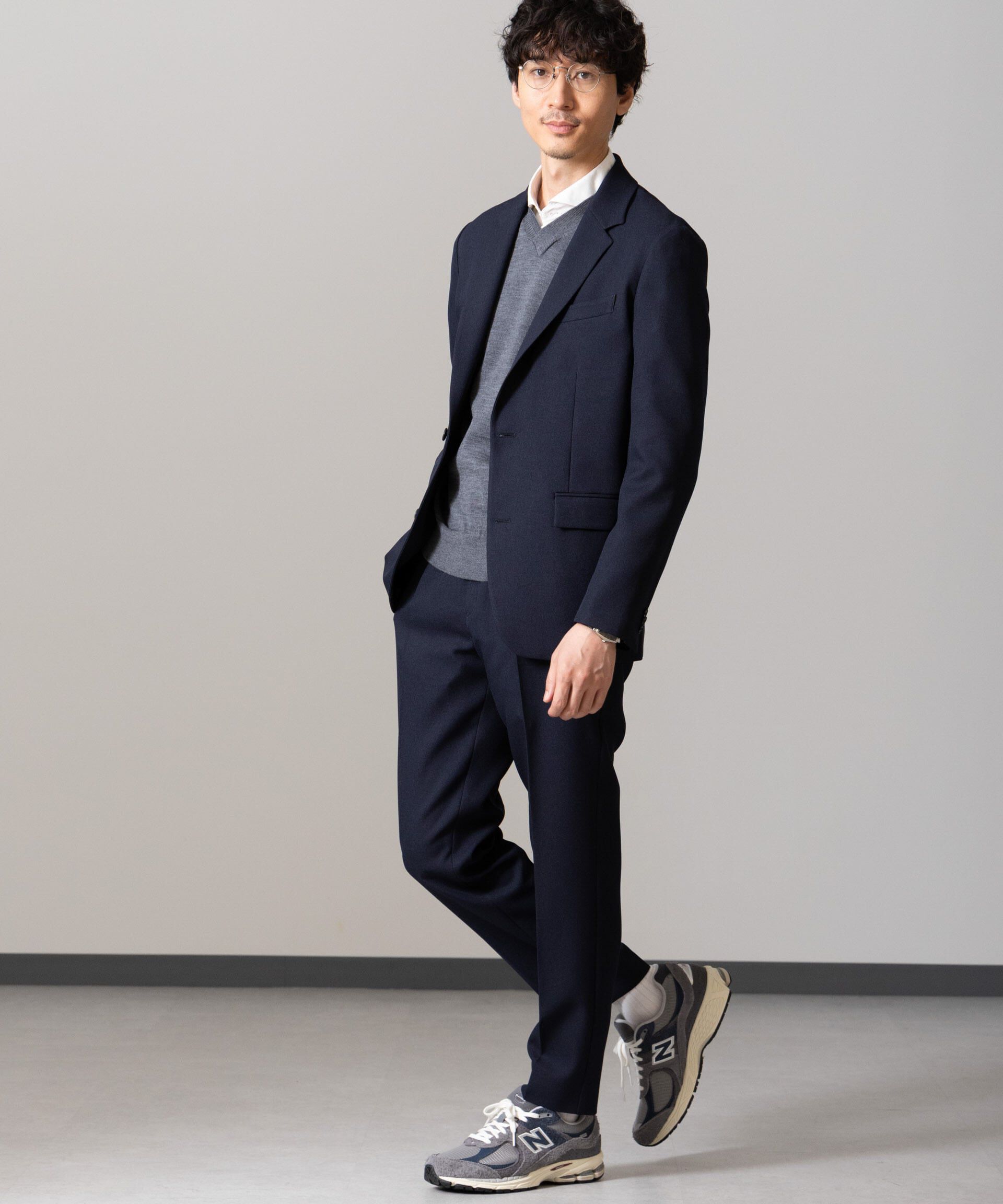 nano･universe「「Damerino」LANATEC(R)メランジツイルストレッチセットアップ」|スーツ|