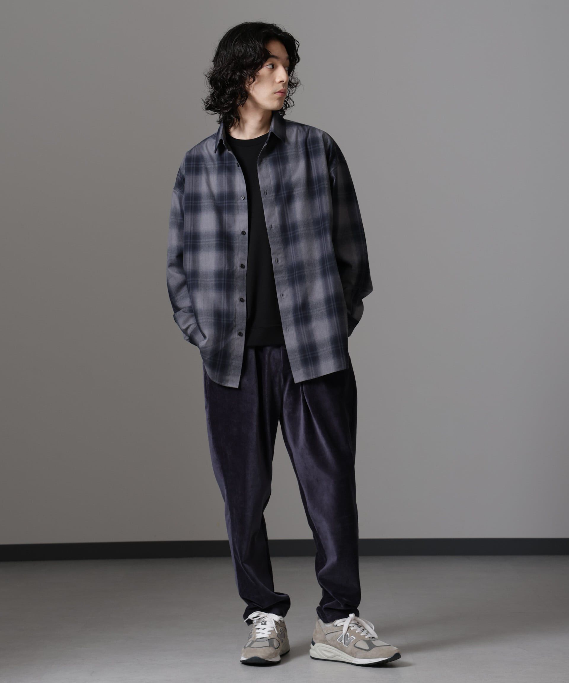 nano･universe「ビッグドレープチェックシャツ 長袖」|シャツ・ブラウス|
