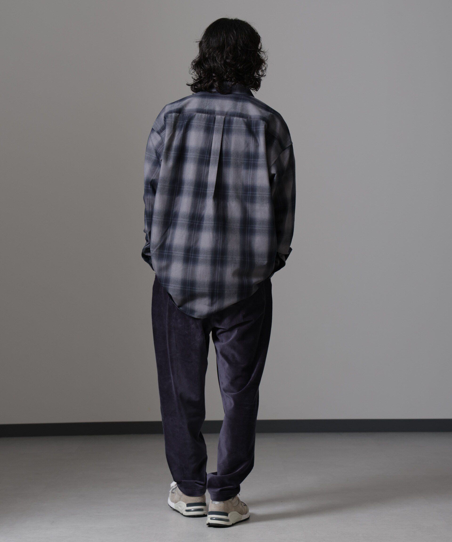 nano･universe「ビッグドレープチェックシャツ 長袖」|シャツ・ブラウス|