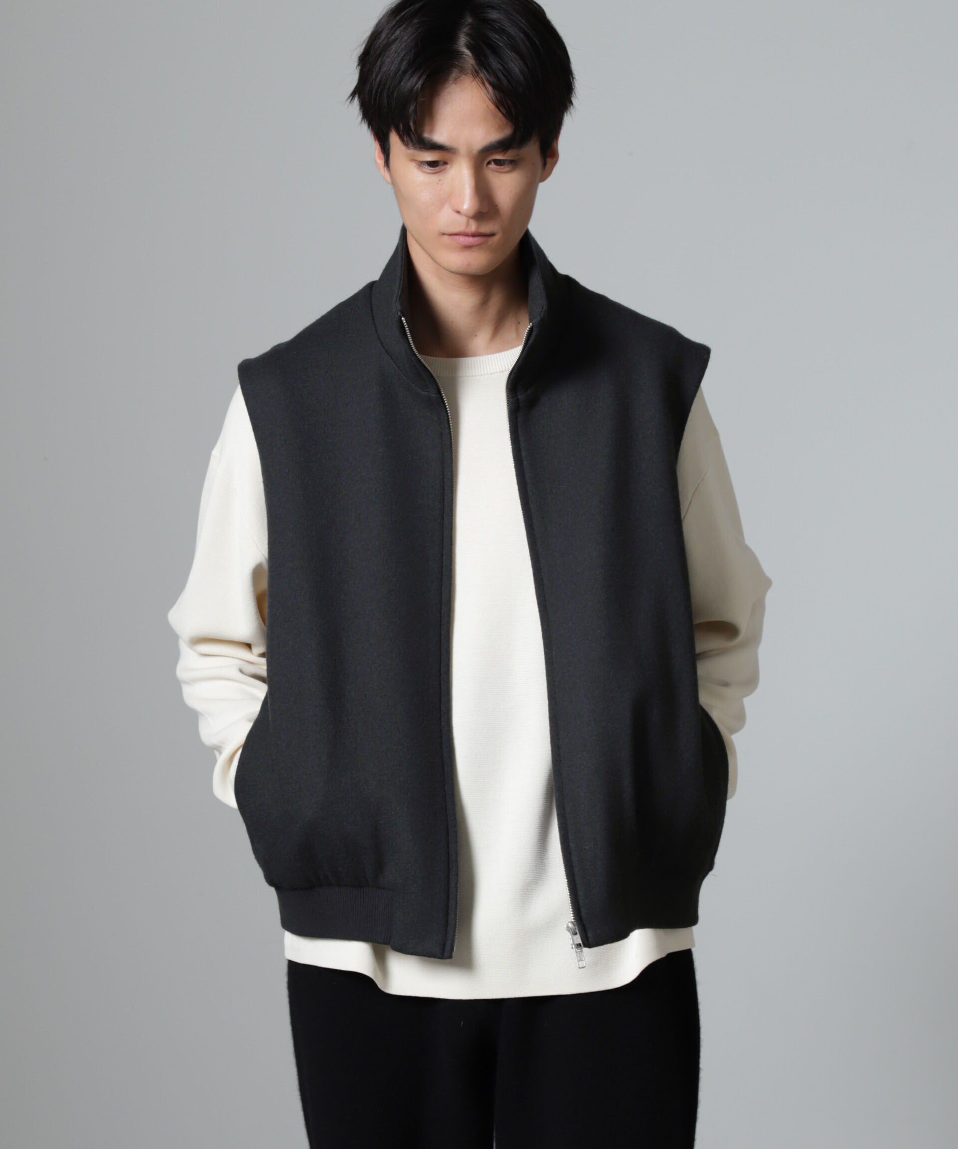 nano･universe「「100%ウール」ジップベスト」|ダウンベスト・ベスト|