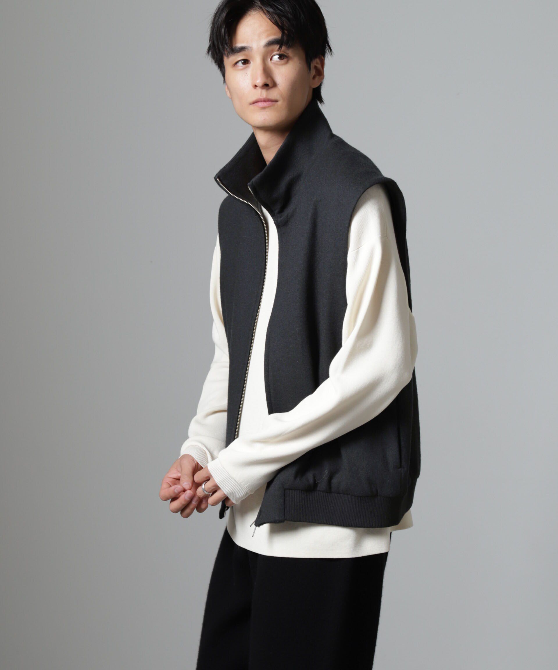 nano･universe「「100%ウール」ジップベスト」|ダウンベスト・ベスト|