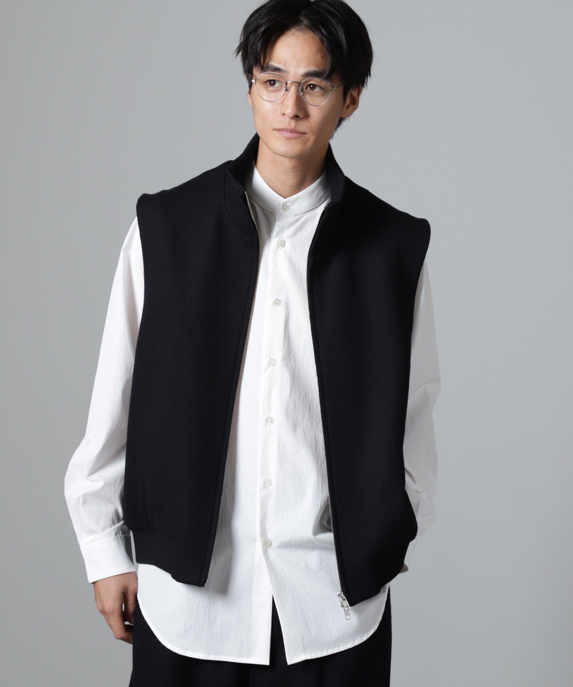 nano･universe「「100%ウール」ジップベスト」|ダウンベスト・ベスト|