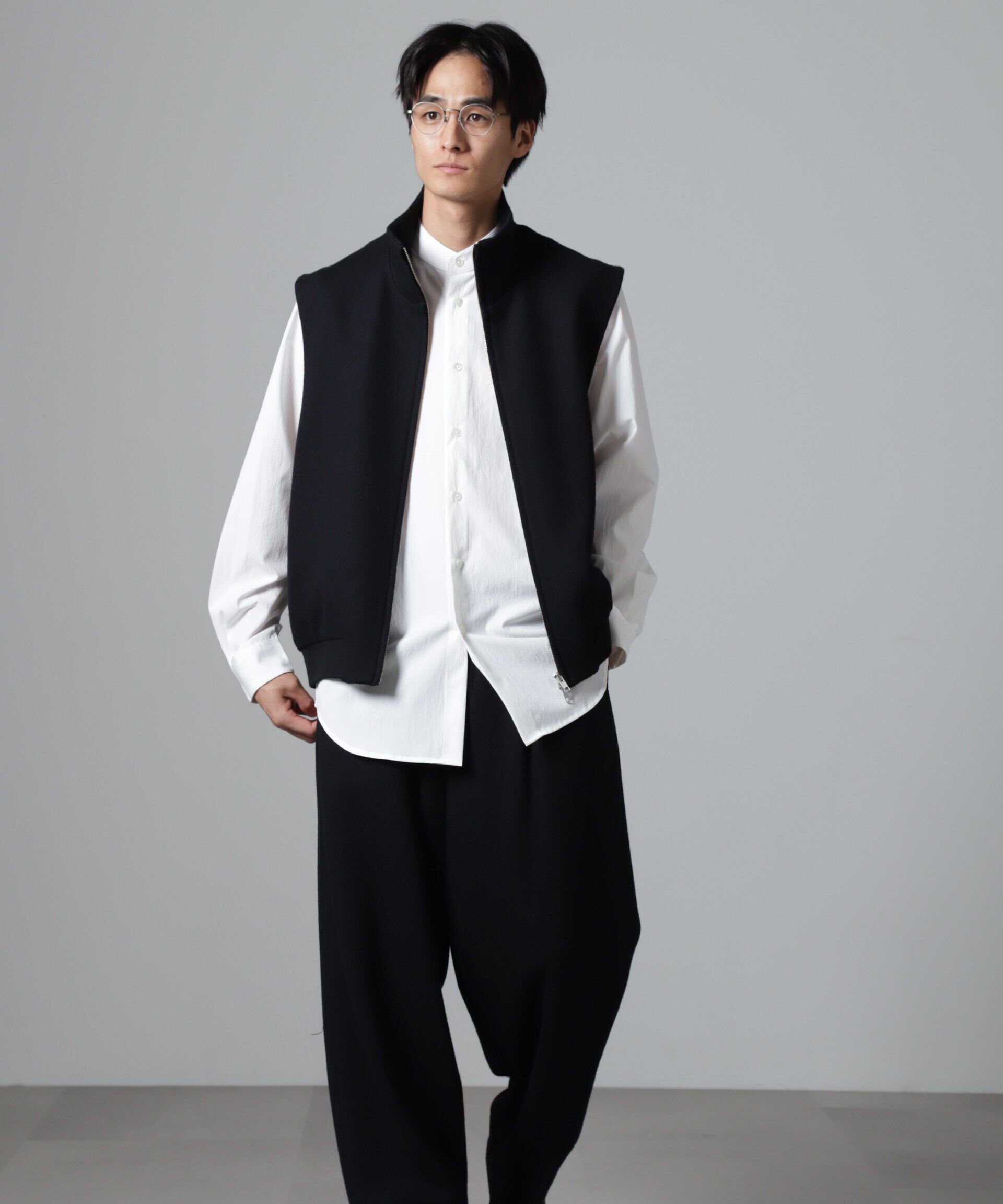 nano･universe「「100%ウール」ジップベスト」|ダウンベスト・ベスト|