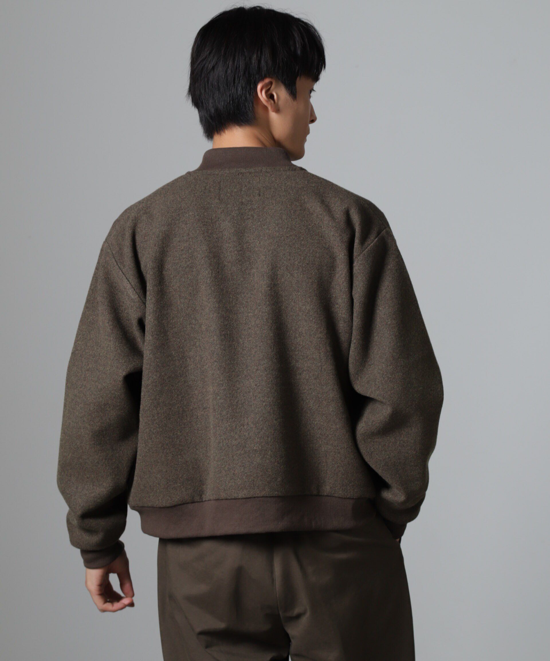 nano･universe「合繊メルトンボンバージャケット」|ブルゾン・スタジャン|