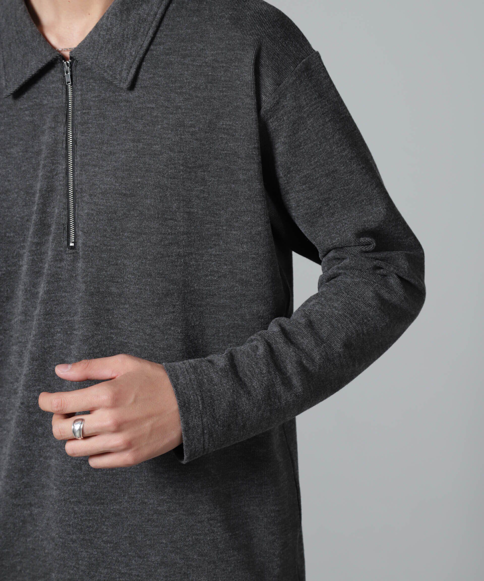 nano･universe「WEB限定/ストレッチテレコハーフジッププルオーバー 長袖」|Tシャツ・カットソー|