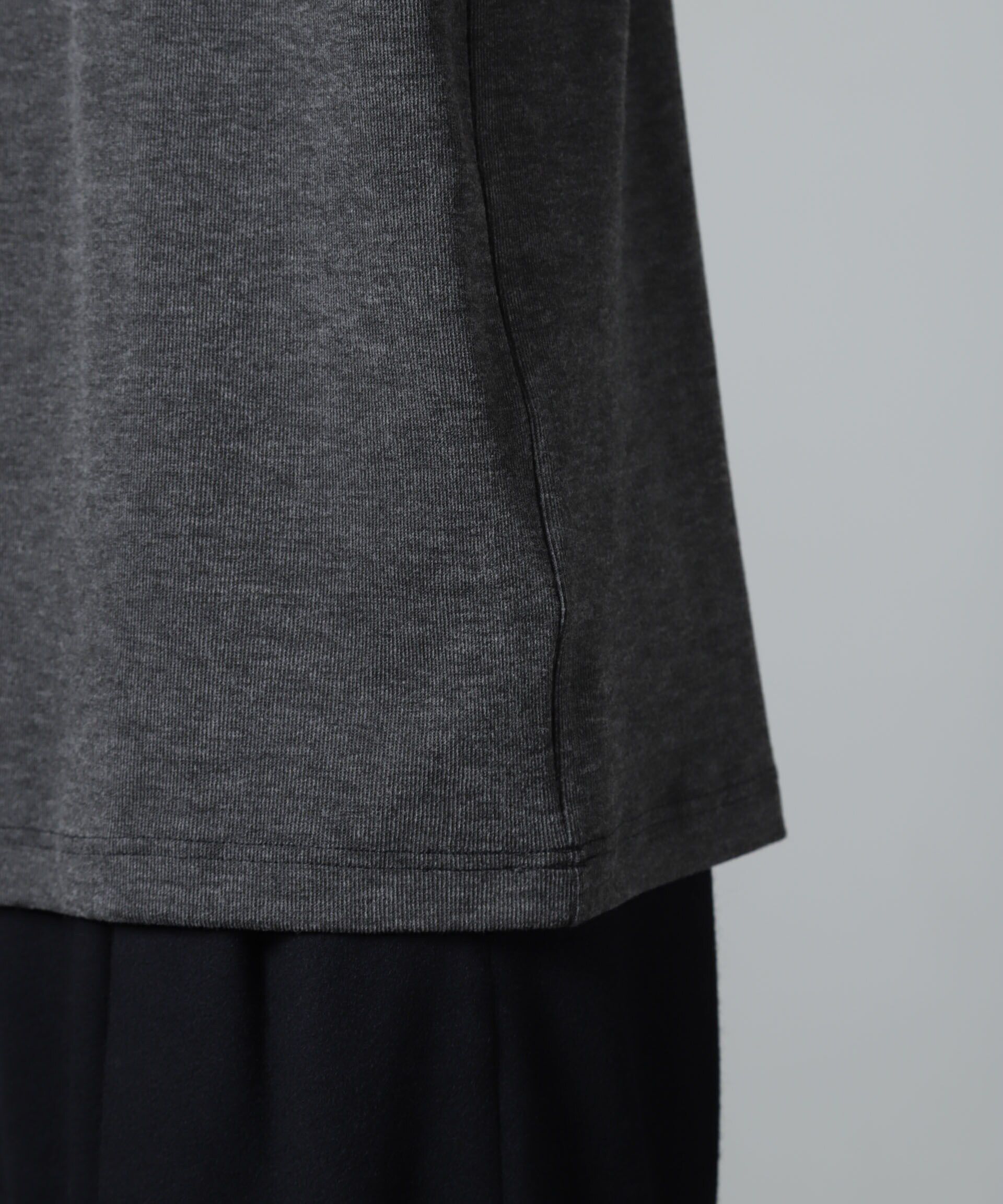 nano･universe「WEB限定/ストレッチテレコハーフジッププルオーバー 長袖」|Tシャツ・カットソー|