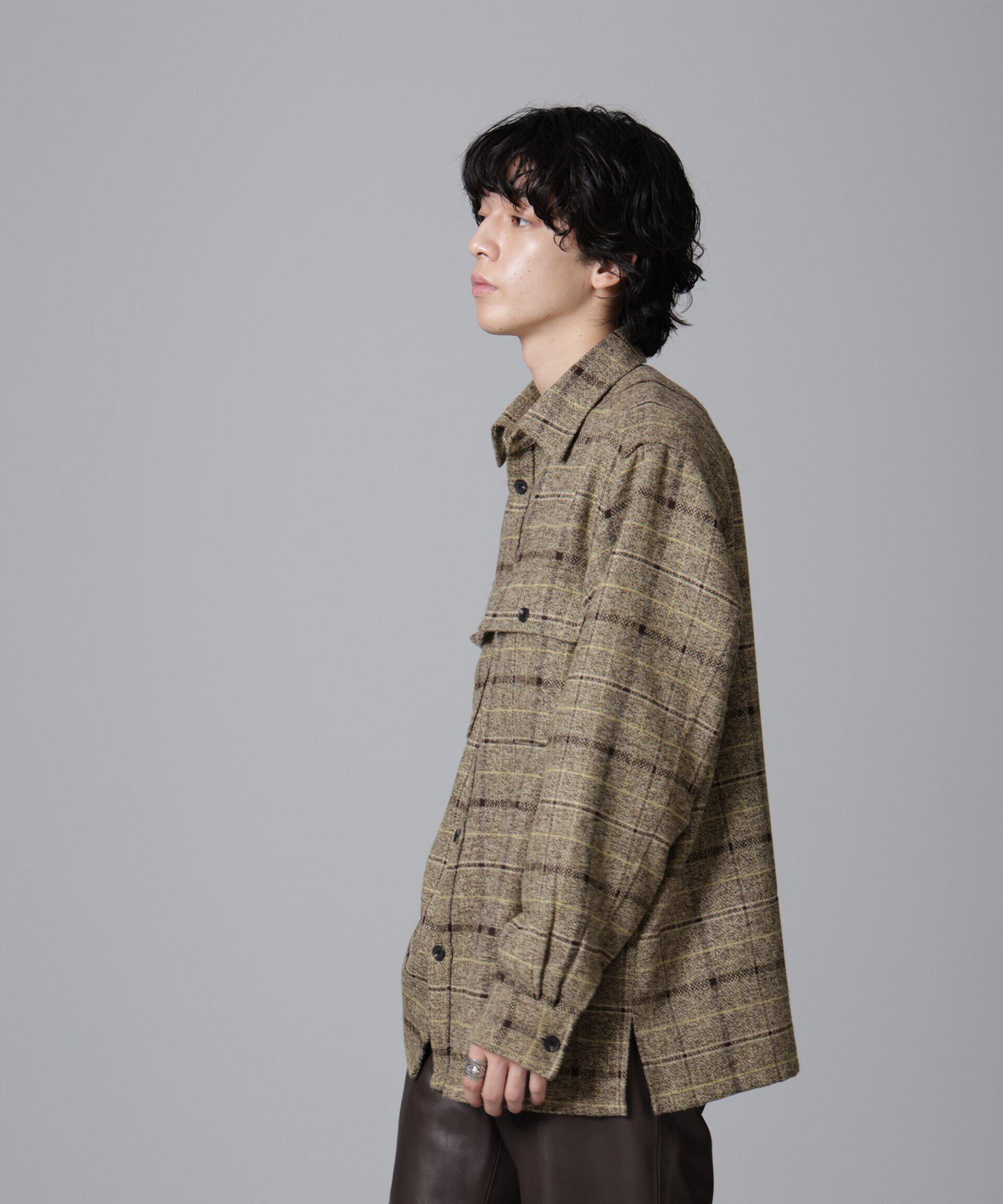 nano･universe「ライトツイードダブルポケットシャツブルゾン」|ブルゾン・スタジャン|