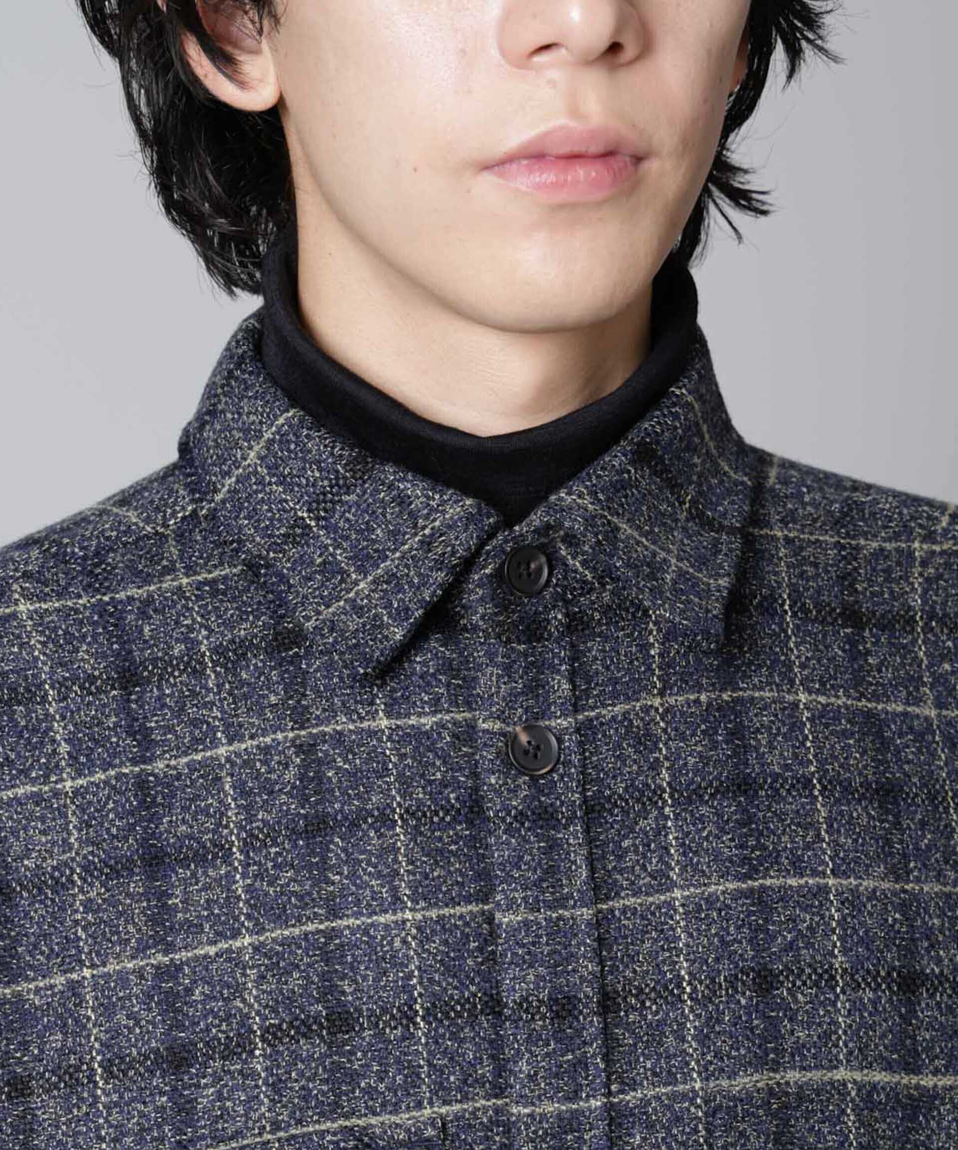 nano･universe「ライトツイードダブルポケットシャツブルゾン」|ブルゾン・スタジャン|