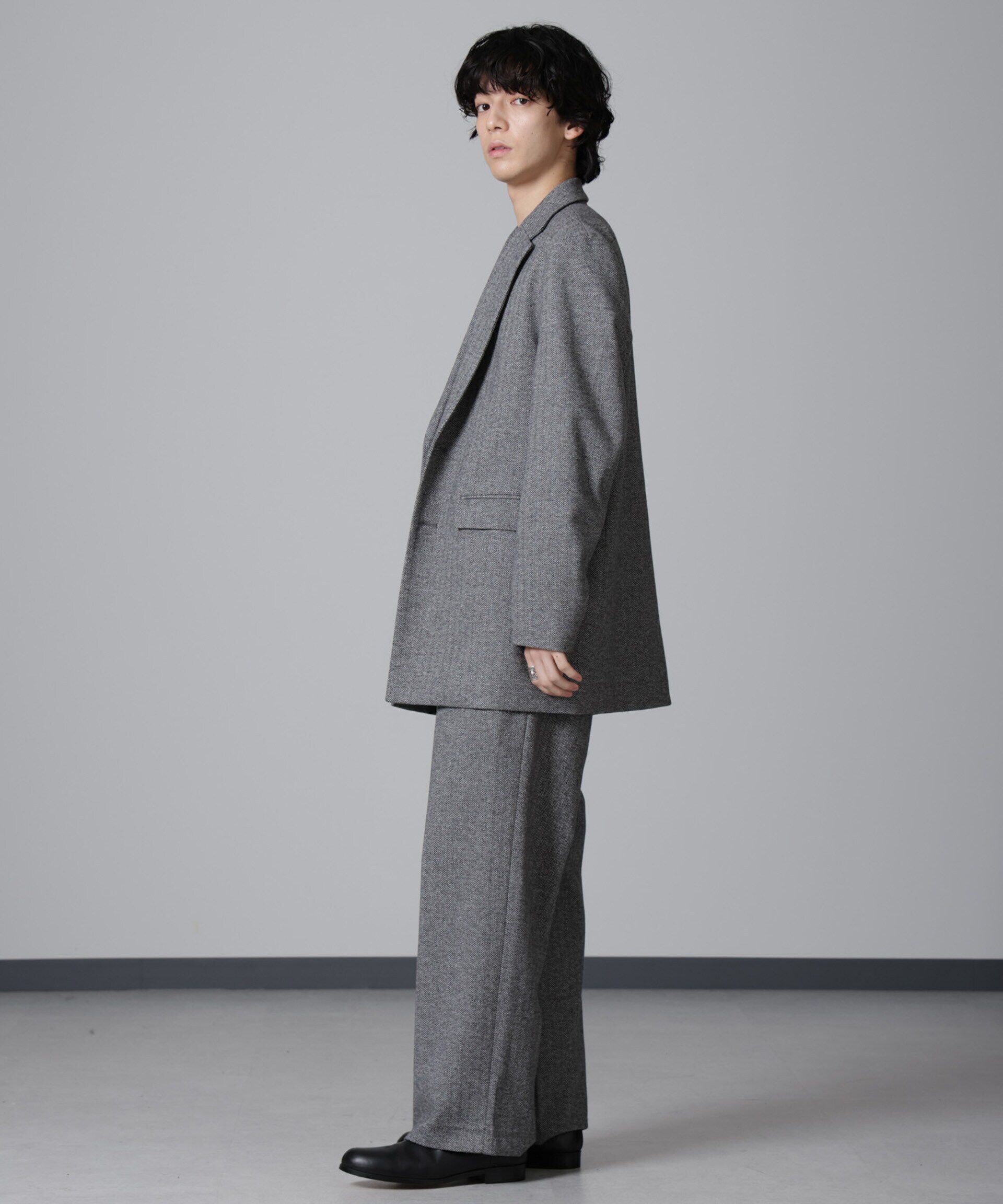 nano･universe「ツイードライク ドレストラウザー」|チノ|