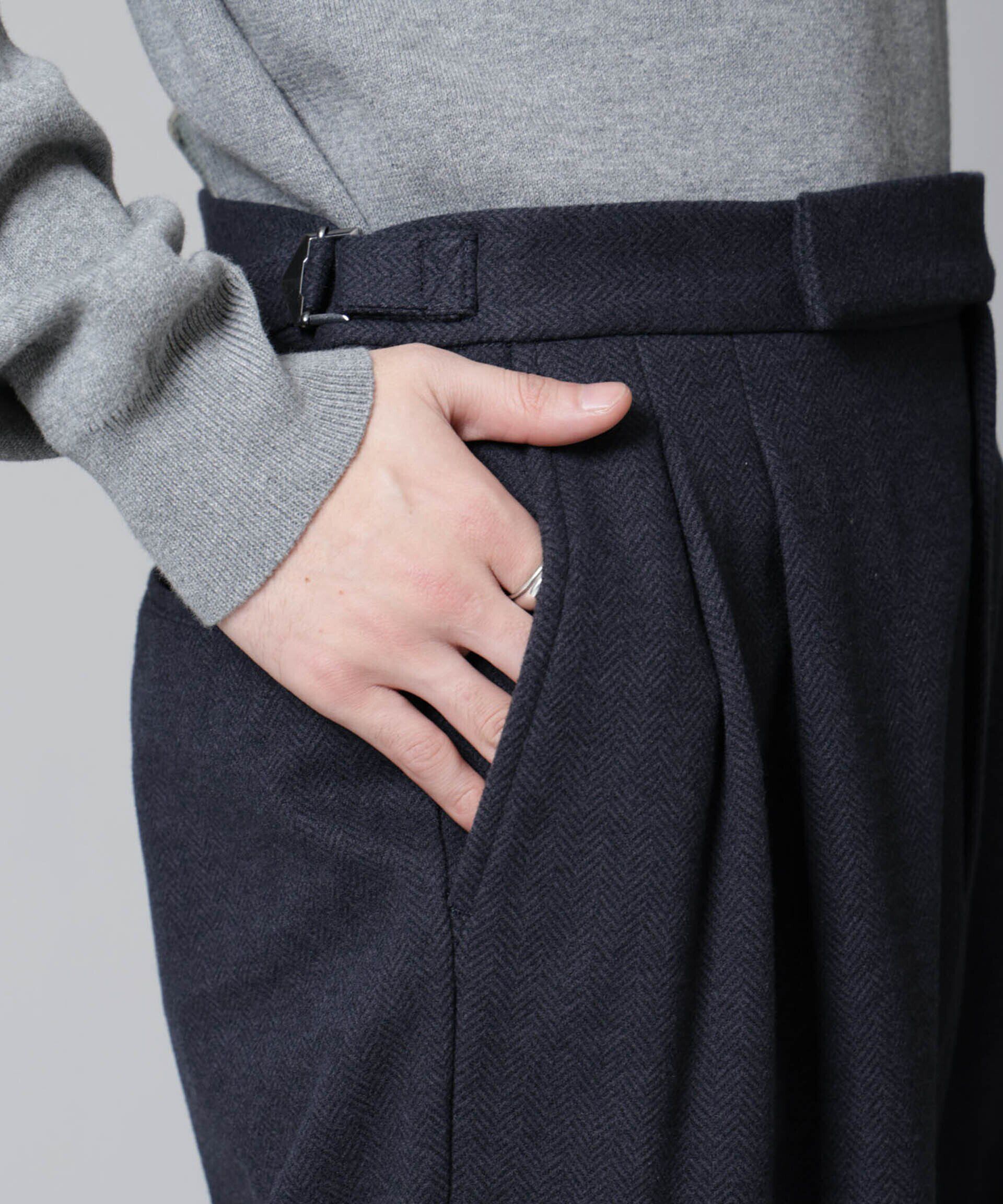 nano･universe「ツイードライク ドレストラウザー」|チノ|