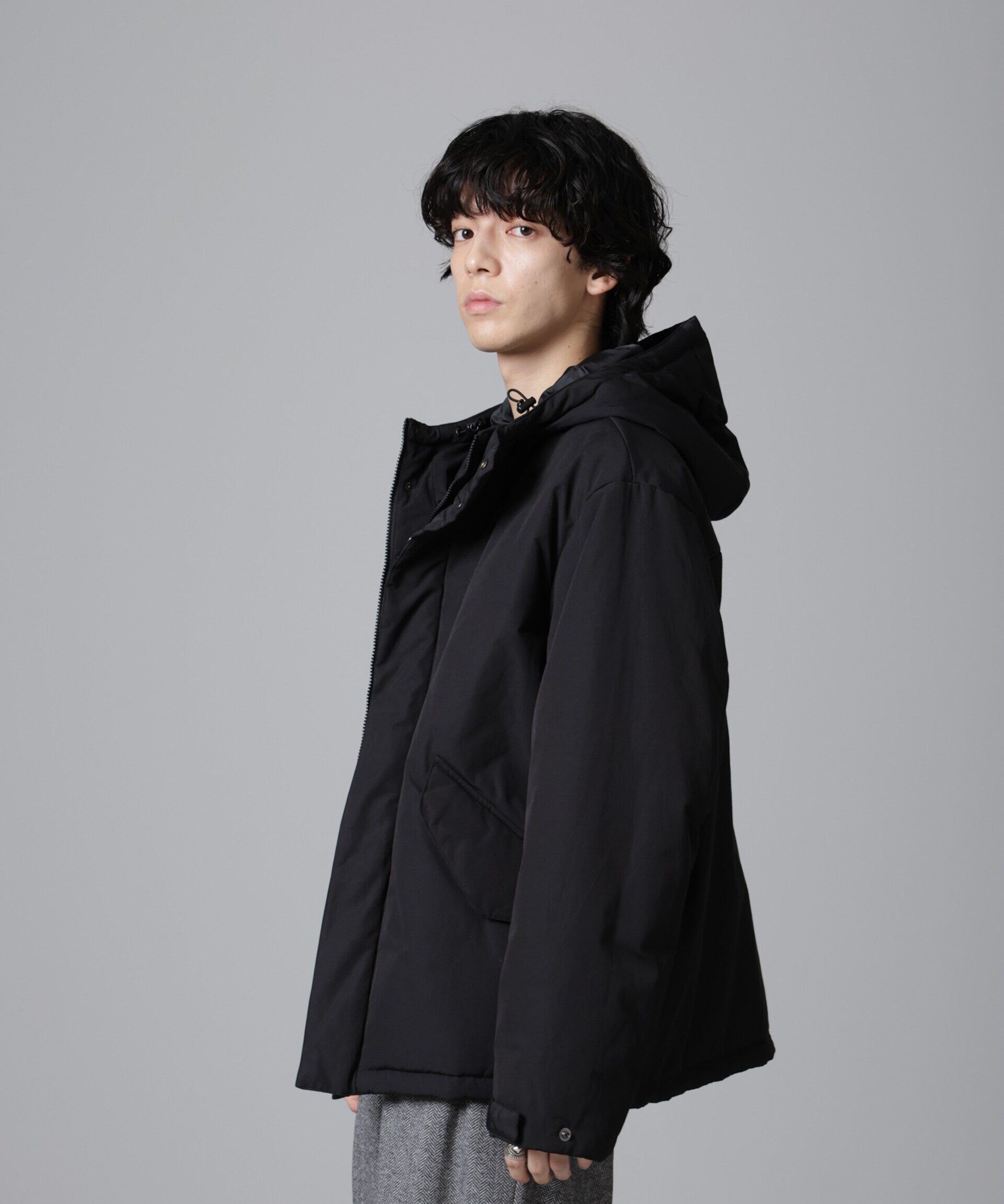 nano･universe「ミリタリー中綿ブルゾン」|ブルゾン・スタジャン|ブラック