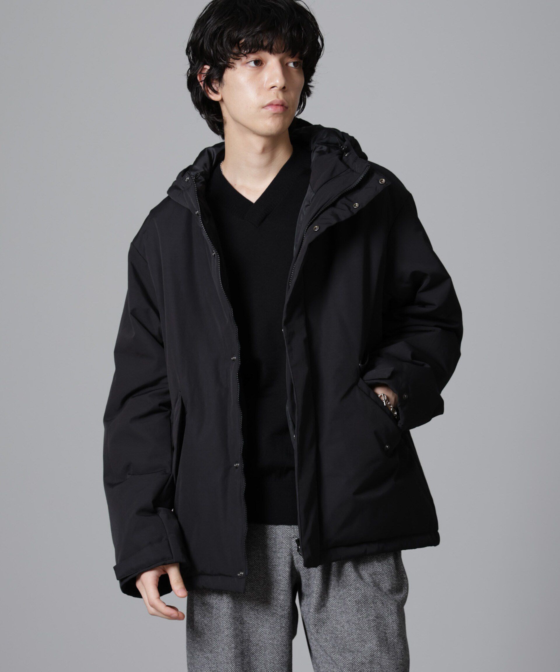 nano･universe「ミリタリー中綿ブルゾン」|ブルゾン・スタジャン|