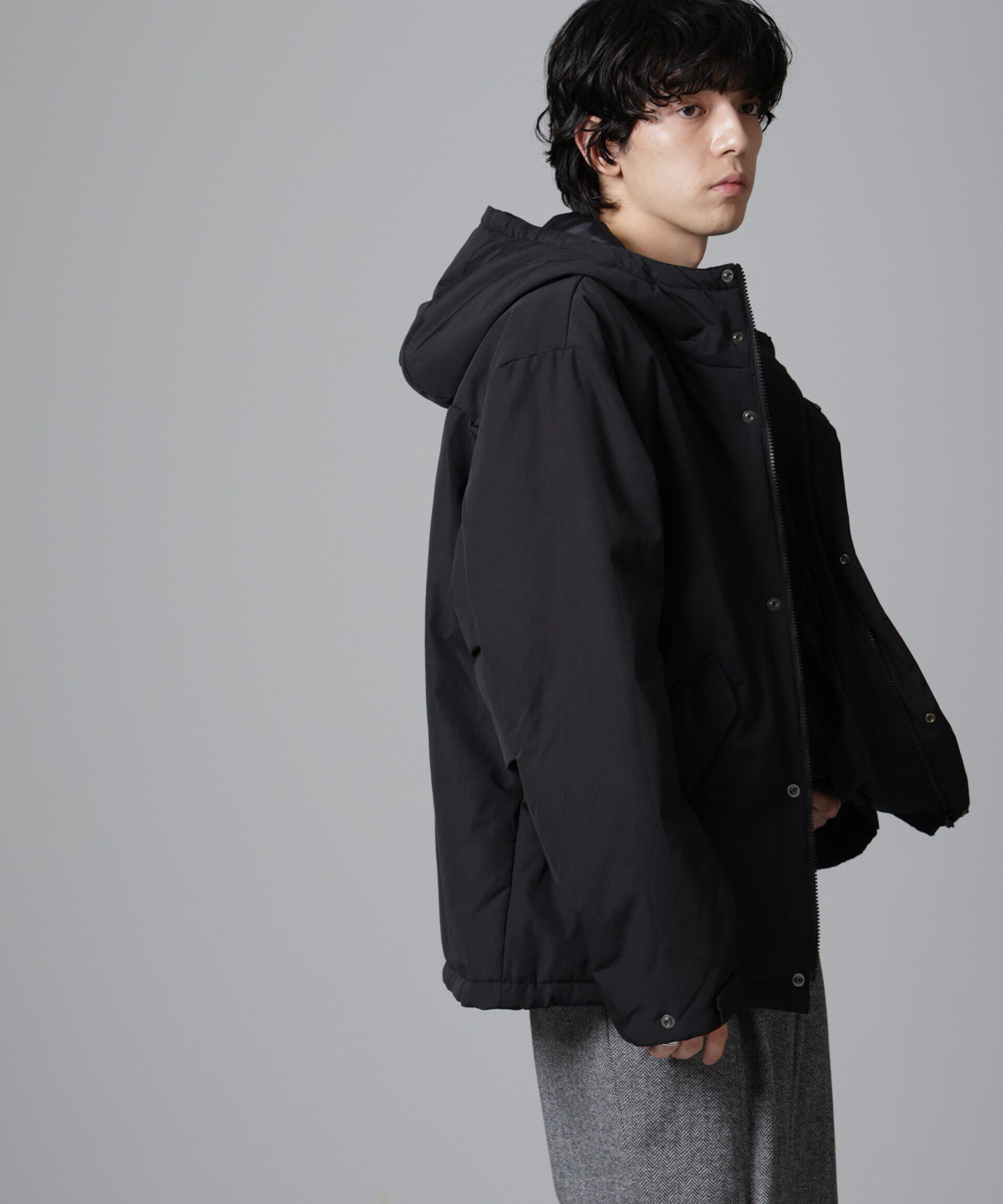 nano･universe「ミリタリー中綿ブルゾン」|ブルゾン・スタジャン|