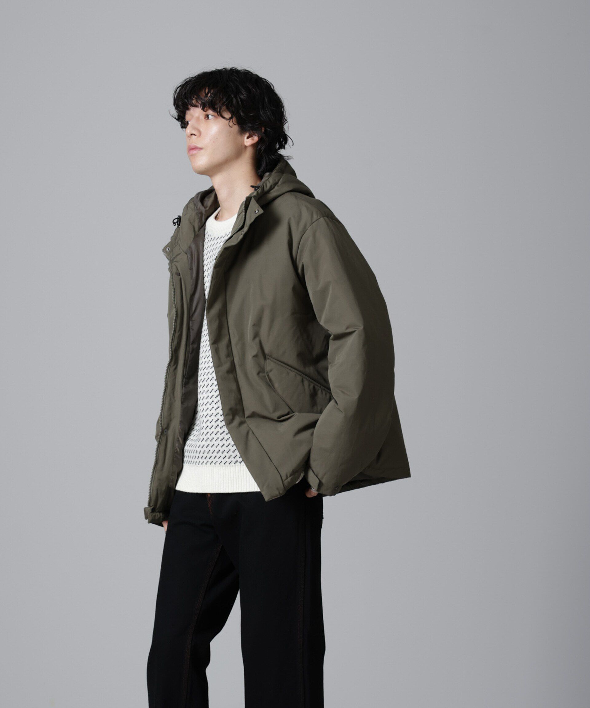 nano･universe「ミリタリー中綿ブルゾン」|ブルゾン・スタジャン|