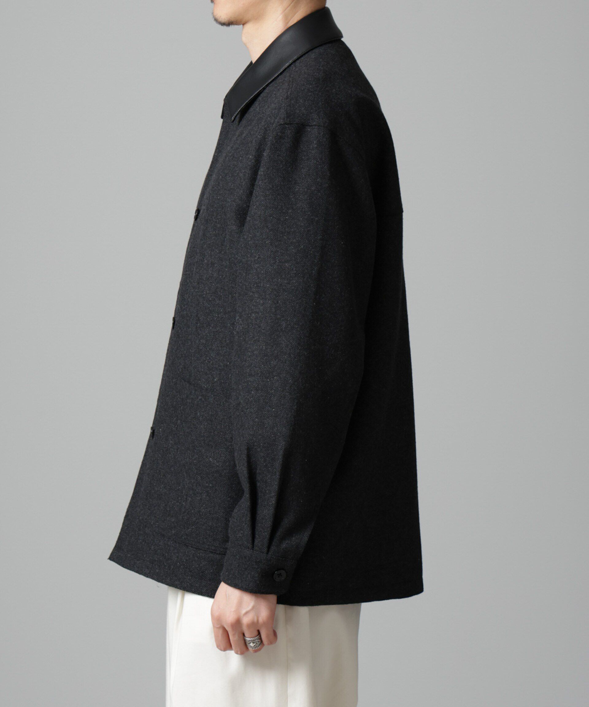 nano･universe「ツイードライクカバージャケット」|ブルゾン・スタジャン|