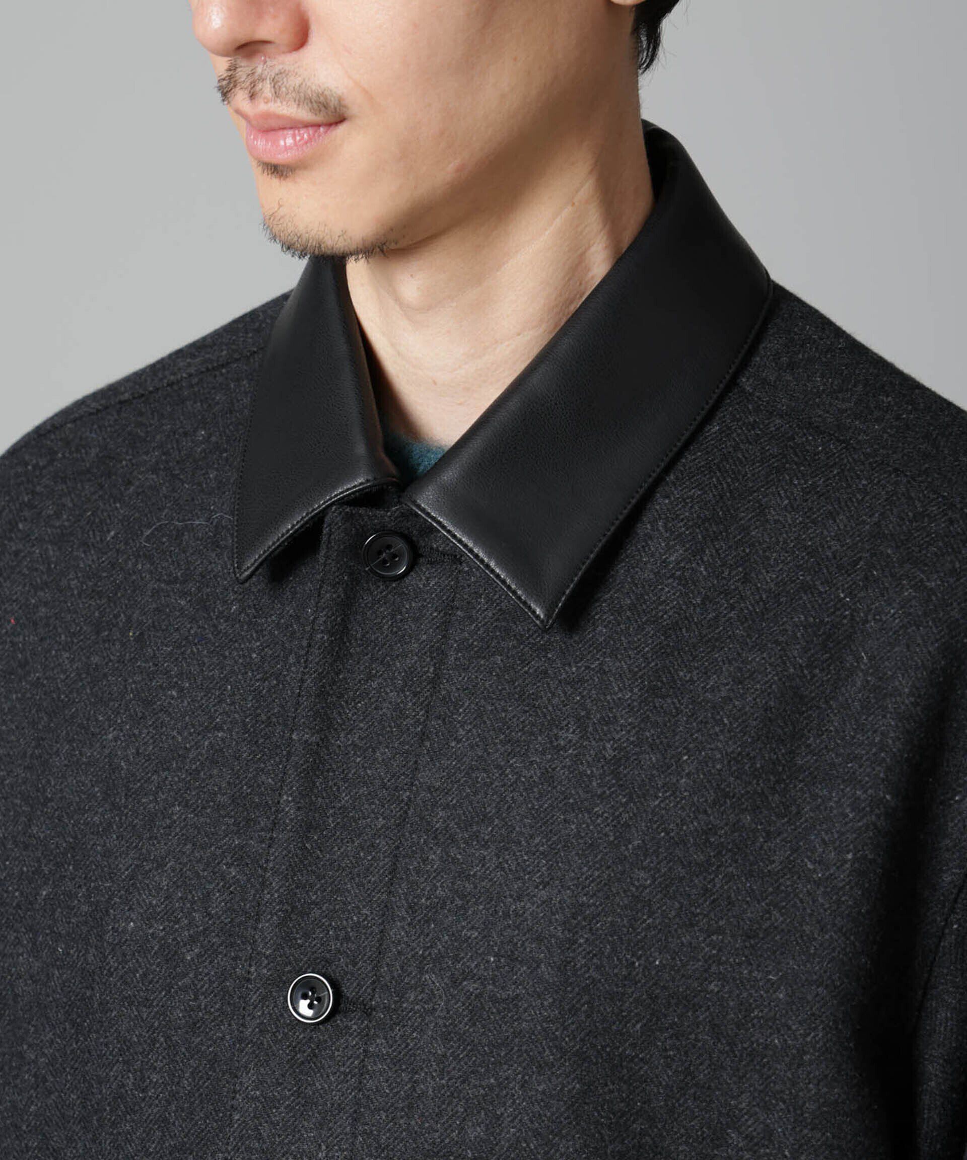 nano･universe「ツイードライクカバージャケット」|ブルゾン・スタジャン|