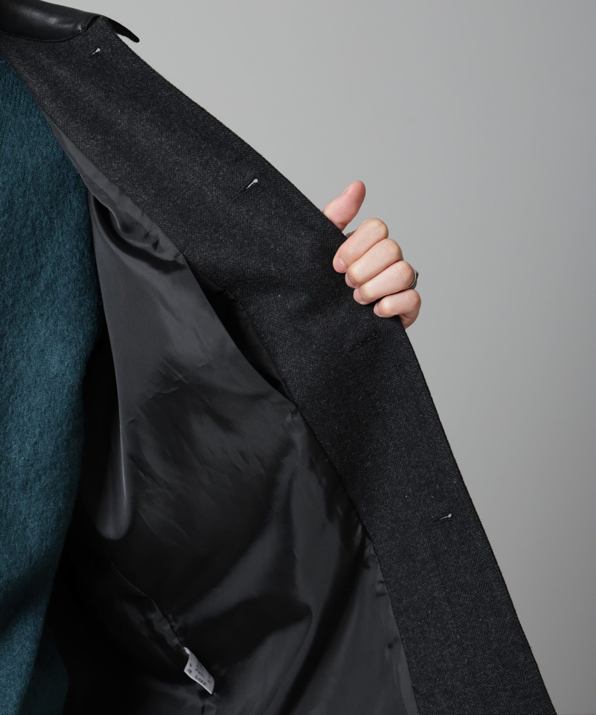 nano･universe「ツイードライクカバージャケット」|ブルゾン・スタジャン|