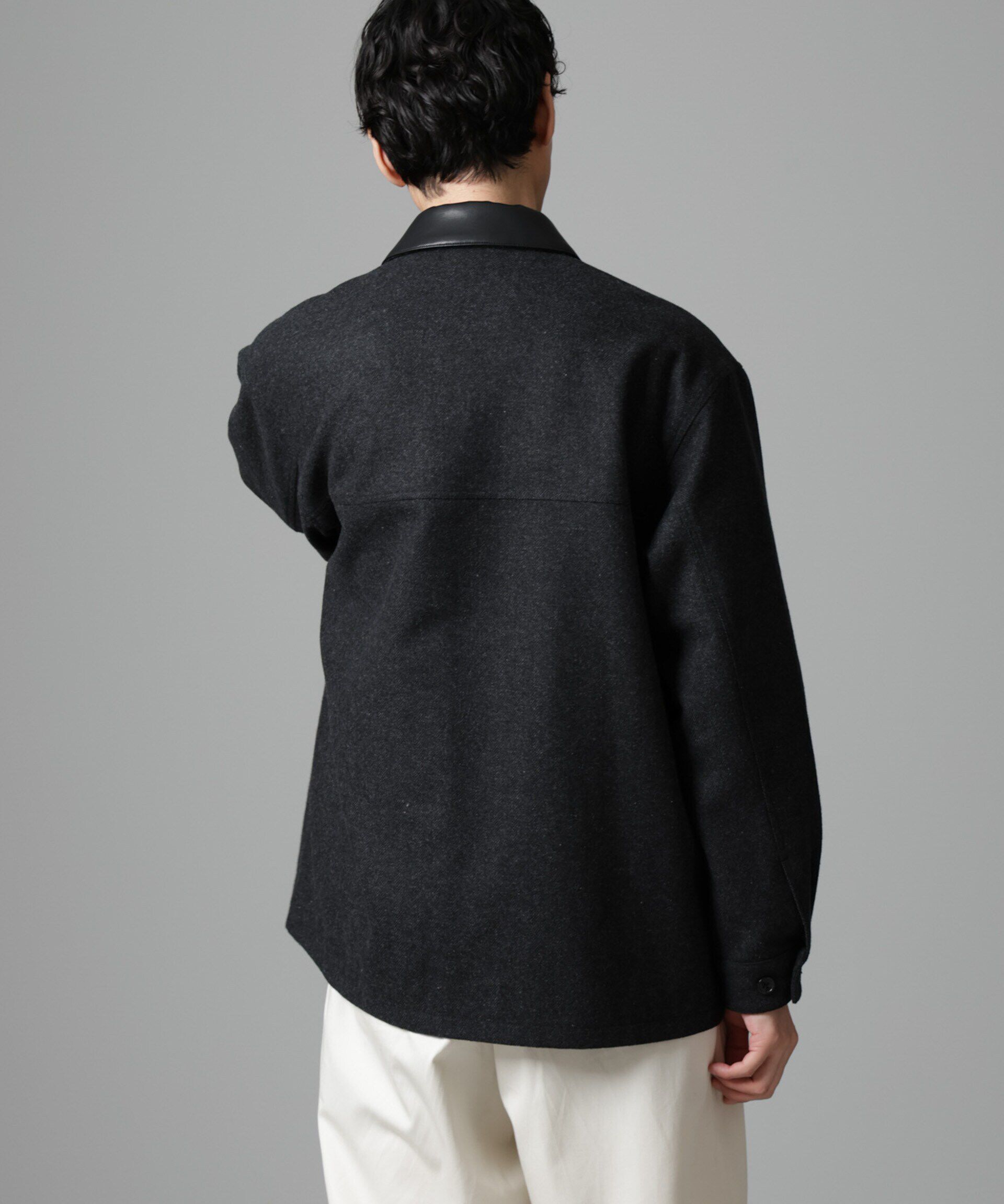 nano･universe「ツイードライクカバージャケット」|ブルゾン・スタジャン|