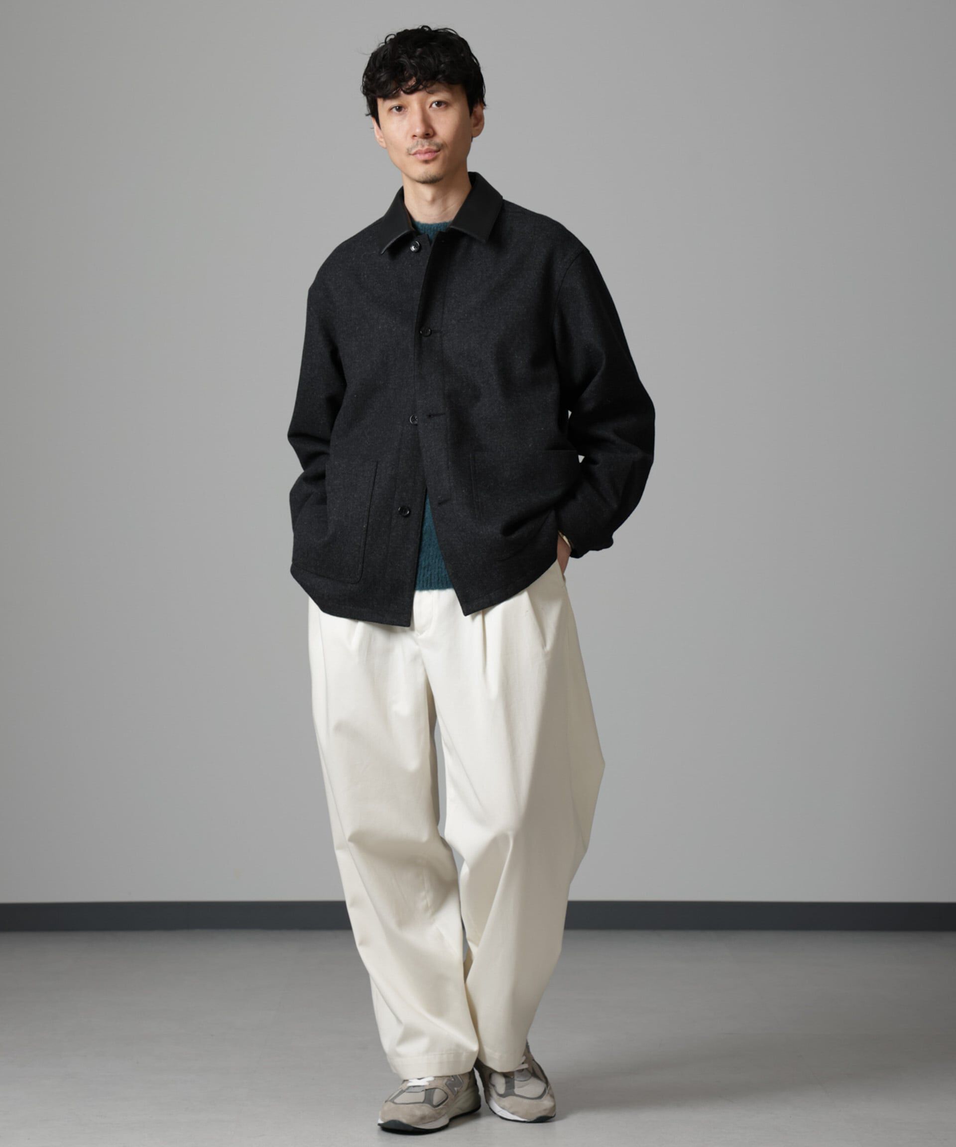 nano･universe「ツイードライクカバージャケット」|ブルゾン・スタジャン|