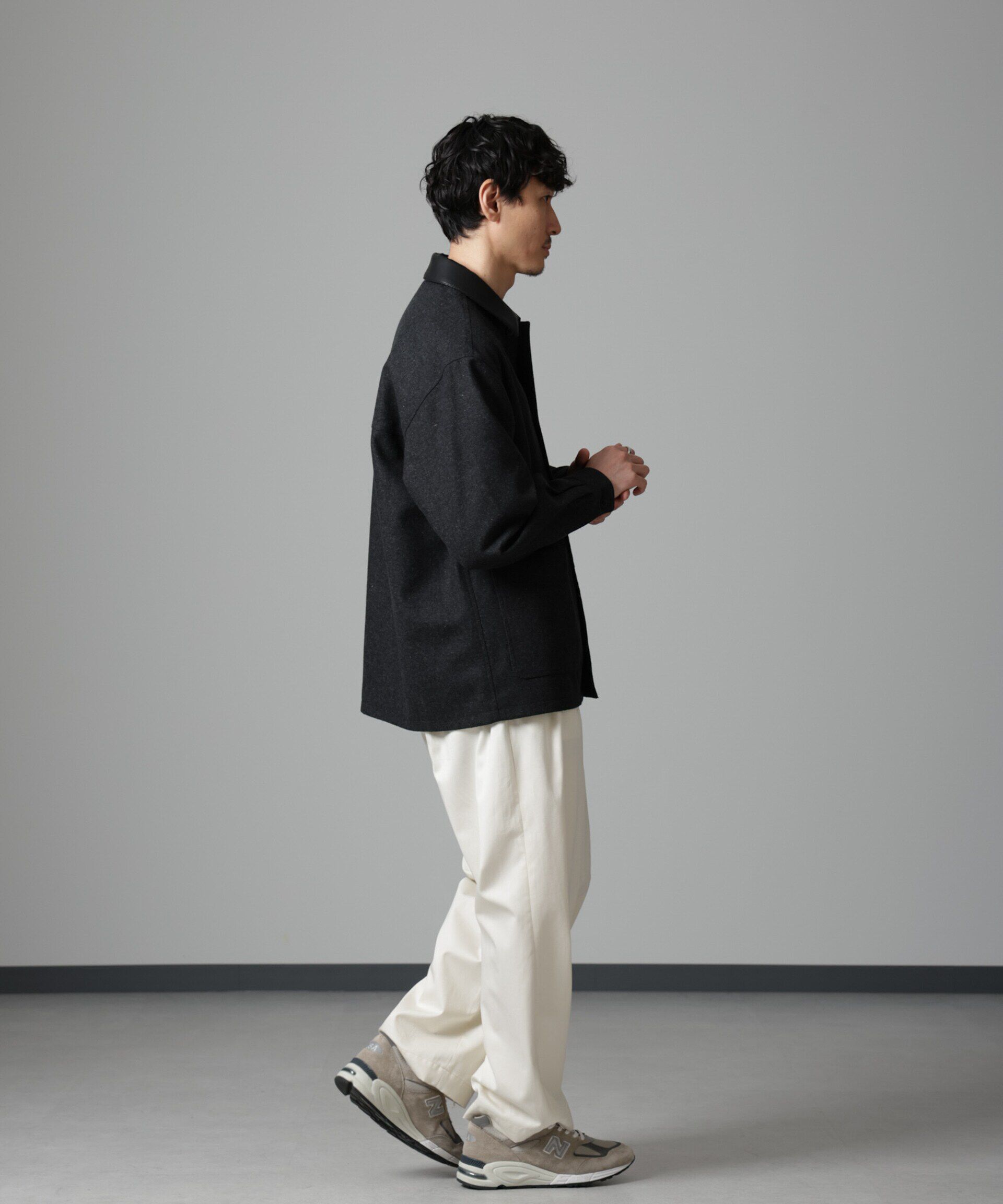 nano･universe「ツイードライクカバージャケット」|ブルゾン・スタジャン|