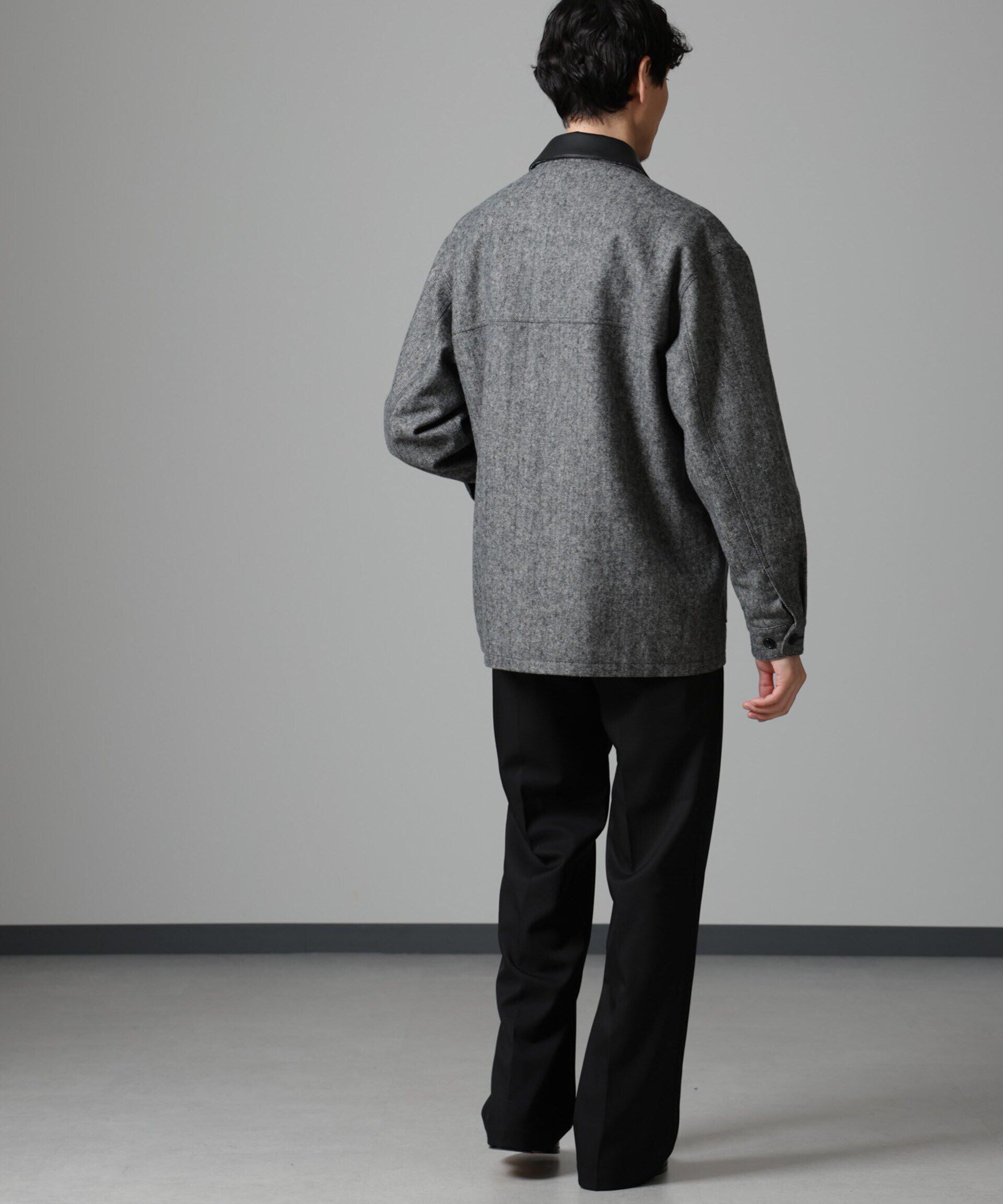 nano･universe「ツイードライクカバージャケット」|ブルゾン・スタジャン|