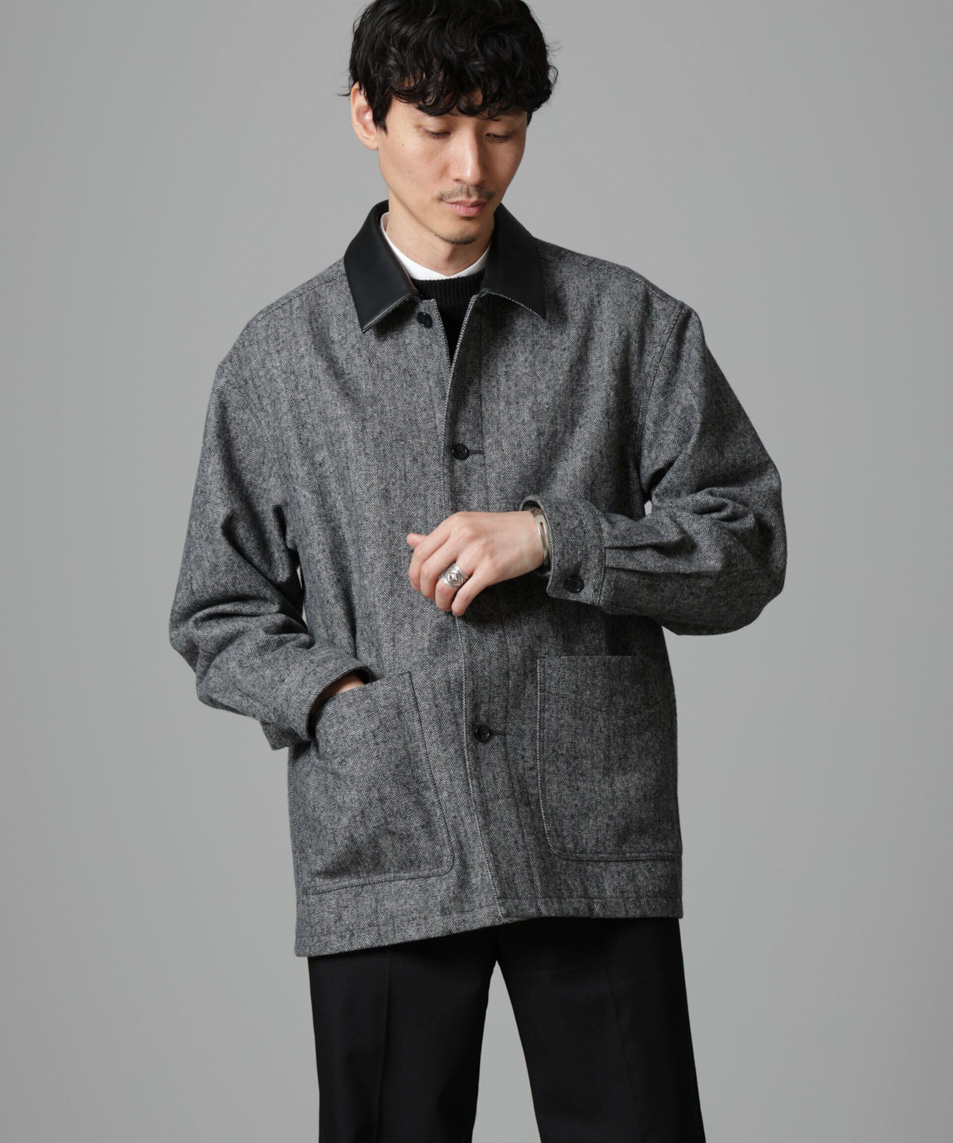 nano･universe「ツイードライクカバージャケット」|ブルゾン・スタジャン|