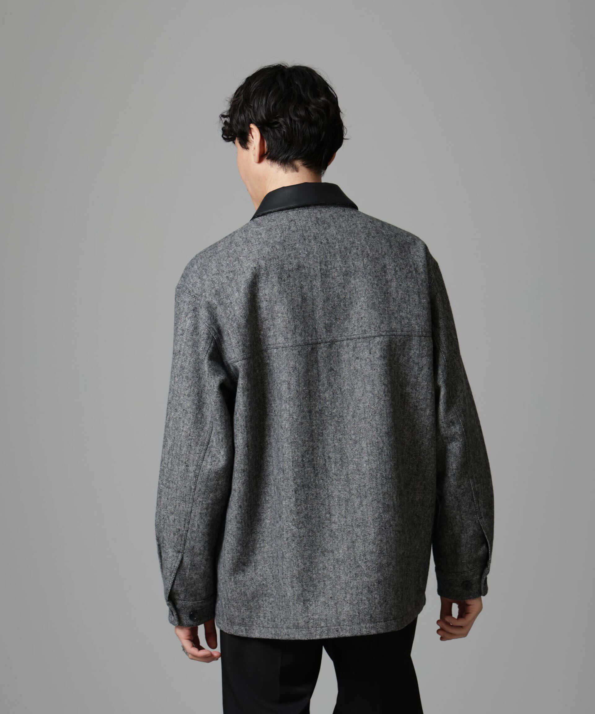 nano･universe「ツイードライクカバージャケット」|ブルゾン・スタジャン|