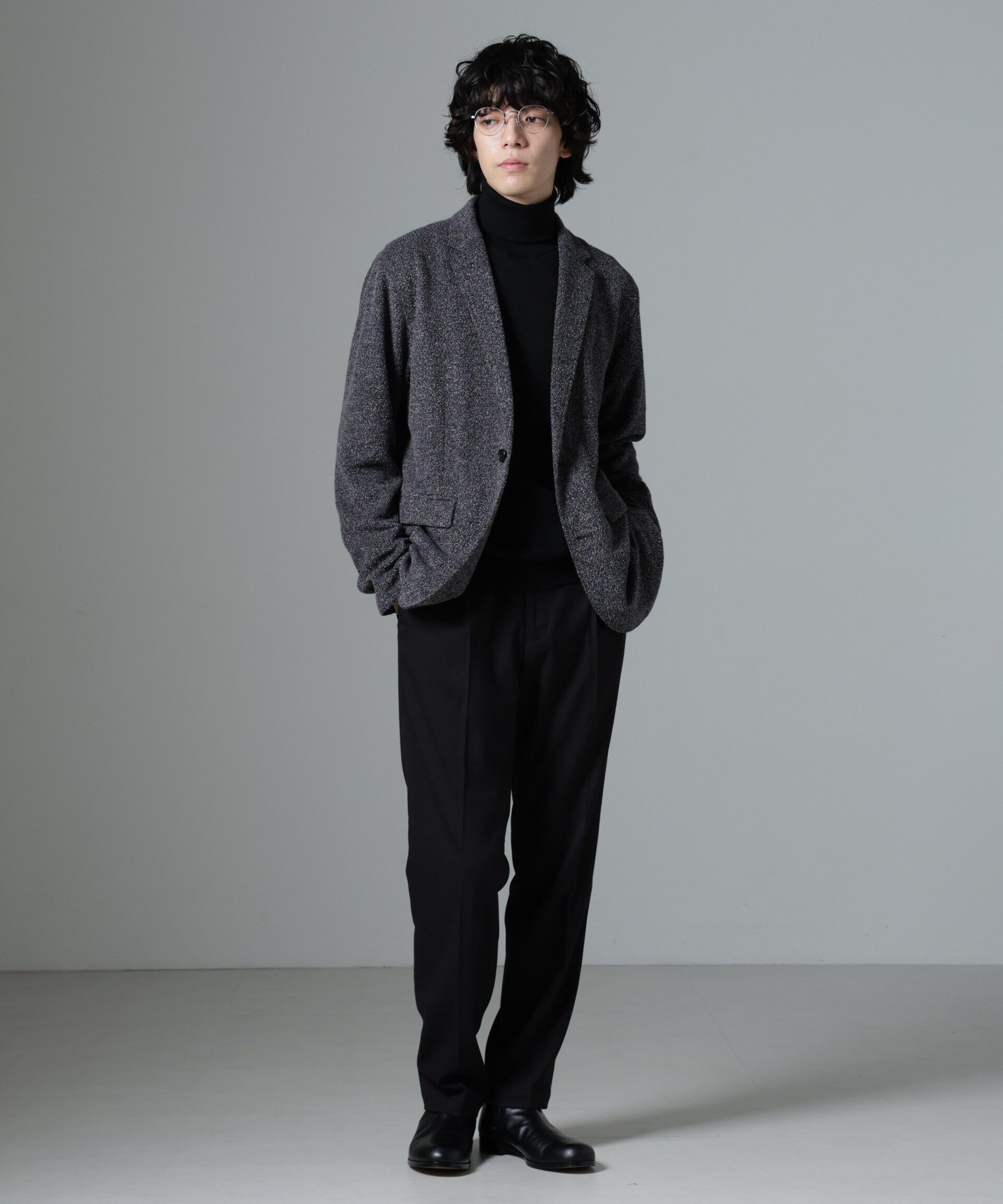 nano･universe「ストレッチメランジジャケット(セットアップ可)」|テーラードジャケット|