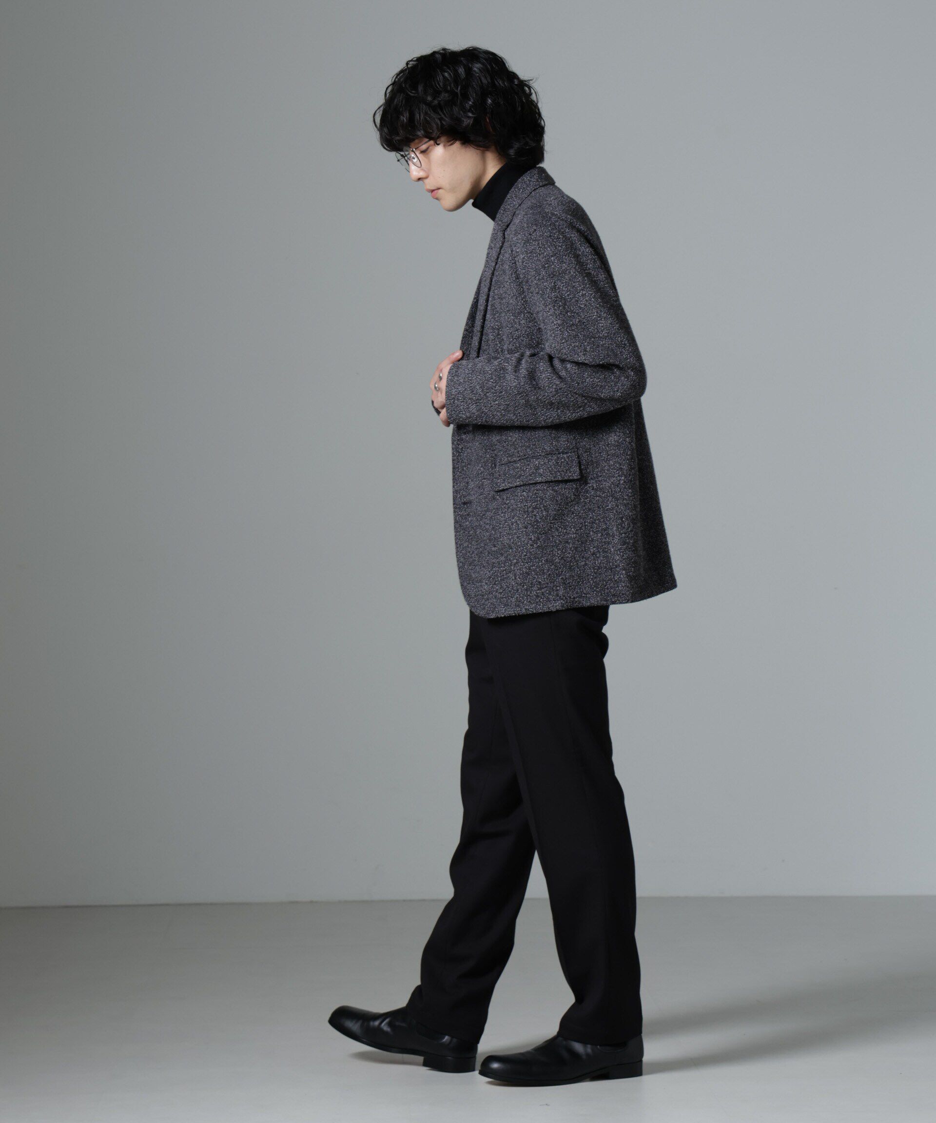 nano･universe「ストレッチメランジジャケット(セットアップ可)」|テーラードジャケット|