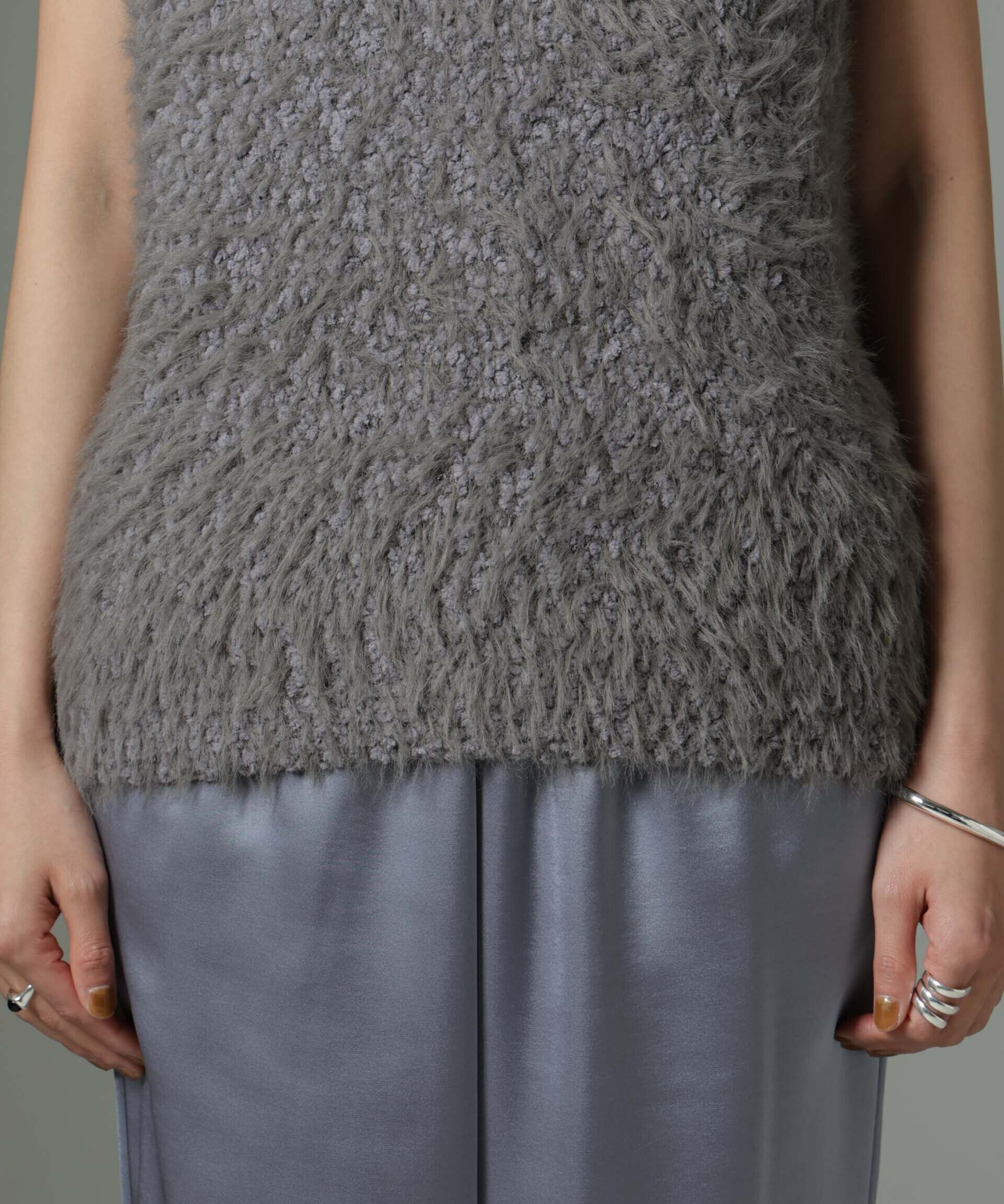 nano･universe「ファンシーシャギーニットベスト」|ニット・セーター|