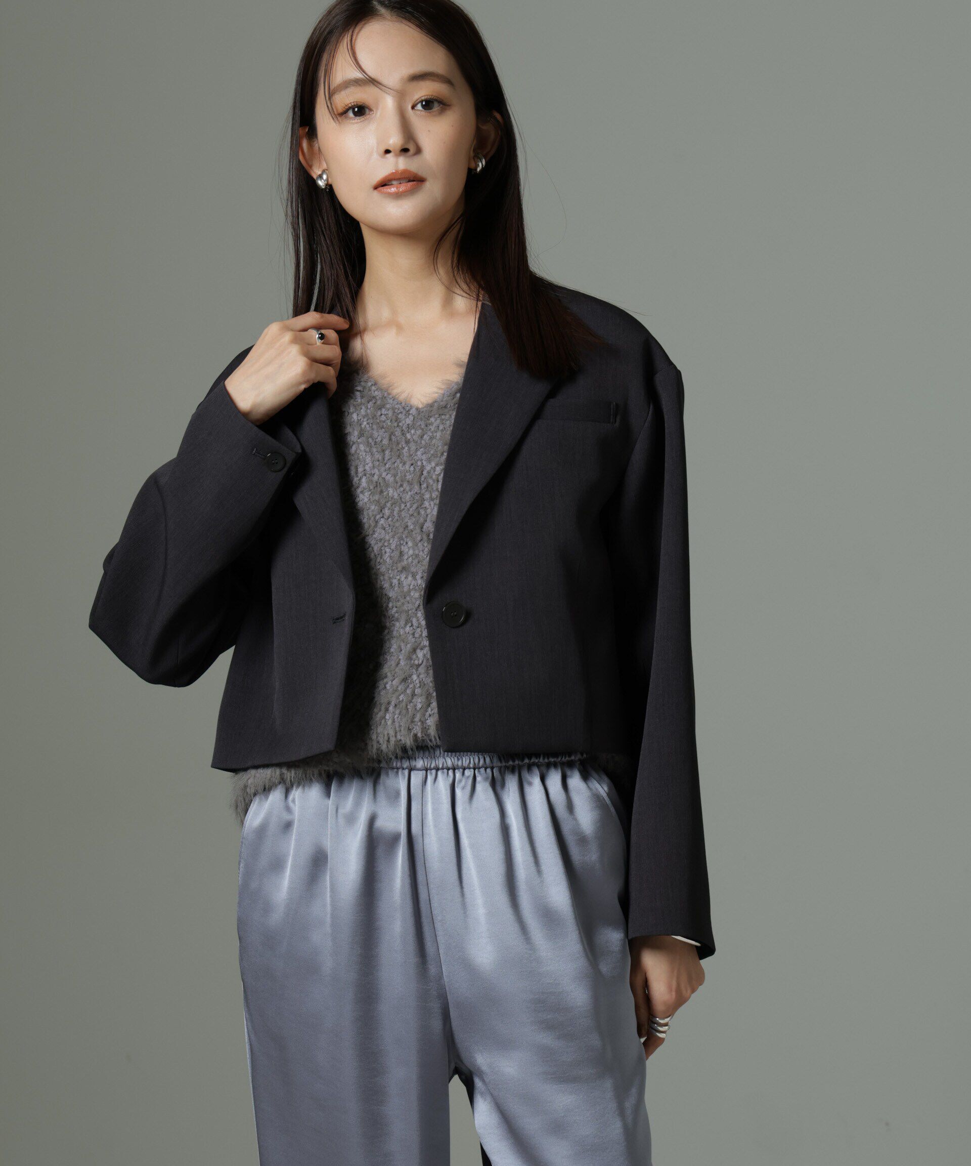 nano･universe「ファンシーシャギーニットベスト」|ニット・セーター|