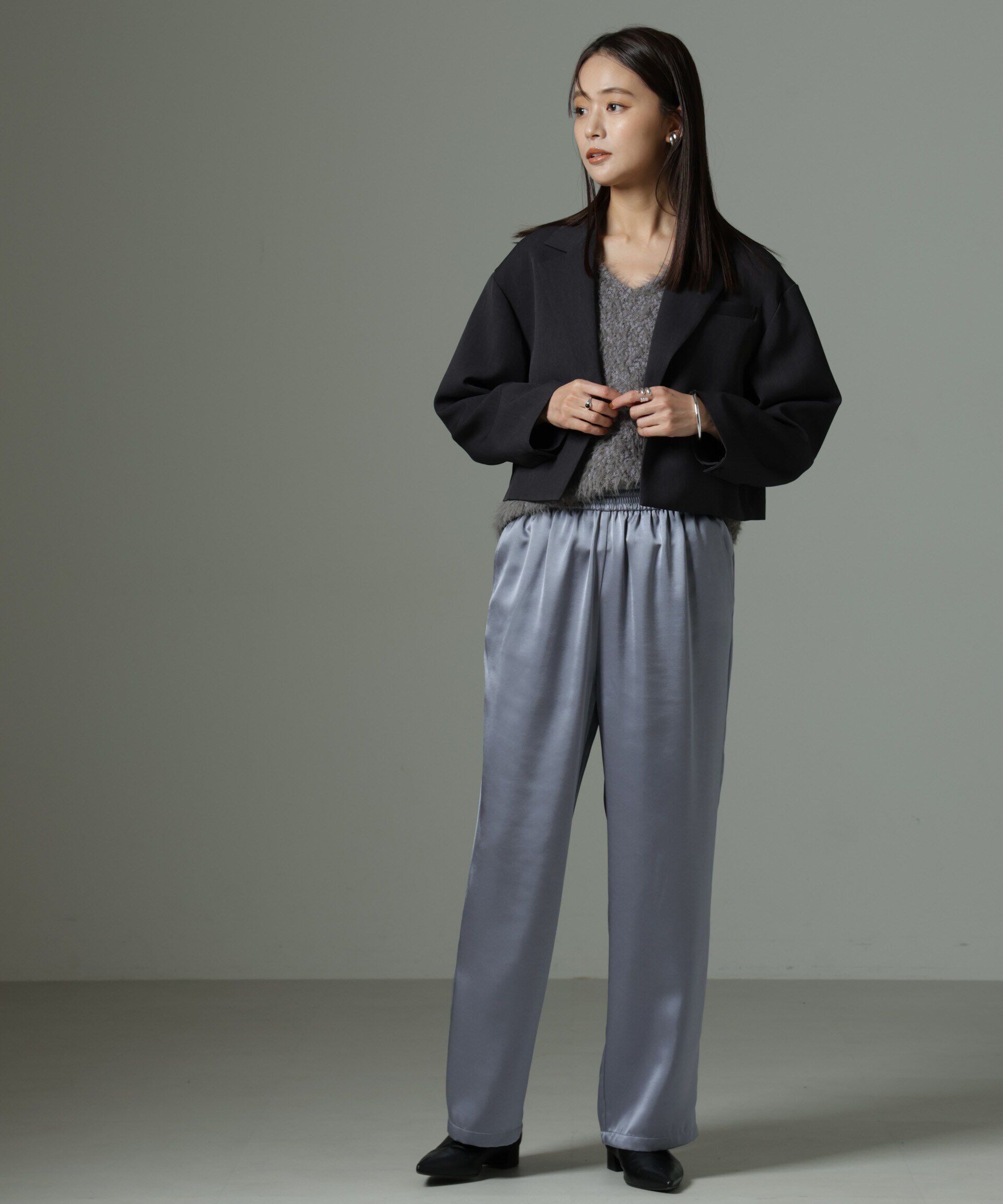 nano･universe「ファンシーシャギーニットベスト」|ニット・セーター|