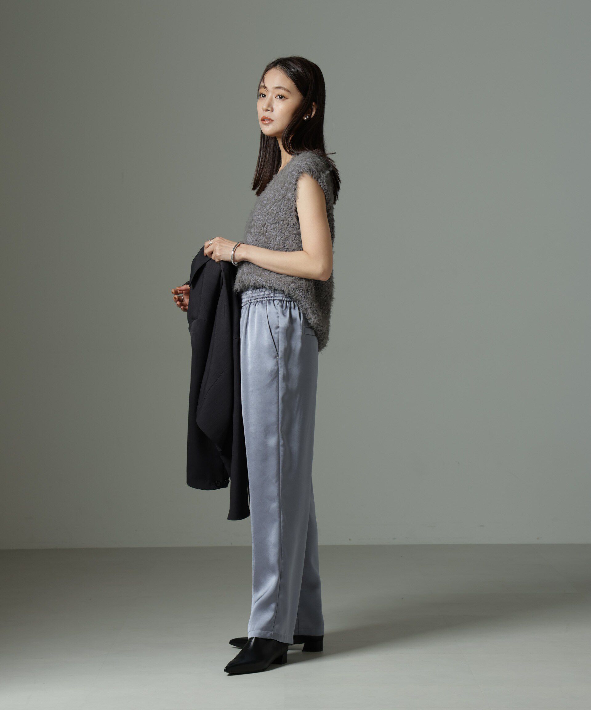 nano･universe「ファンシーシャギーニットベスト」|ニット・セーター|