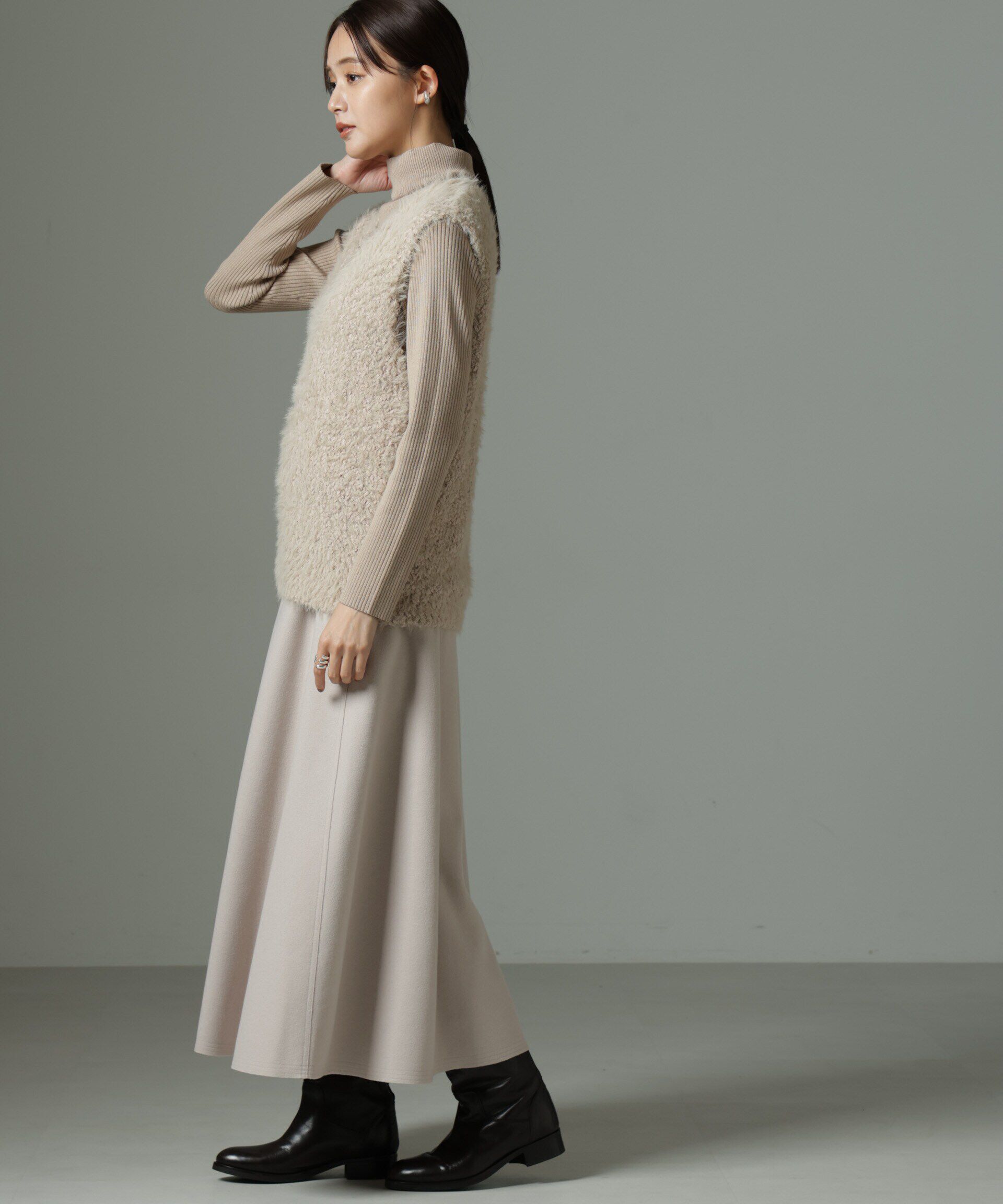 nano･universe「ファンシーシャギーニットベスト」|ニット・セーター|